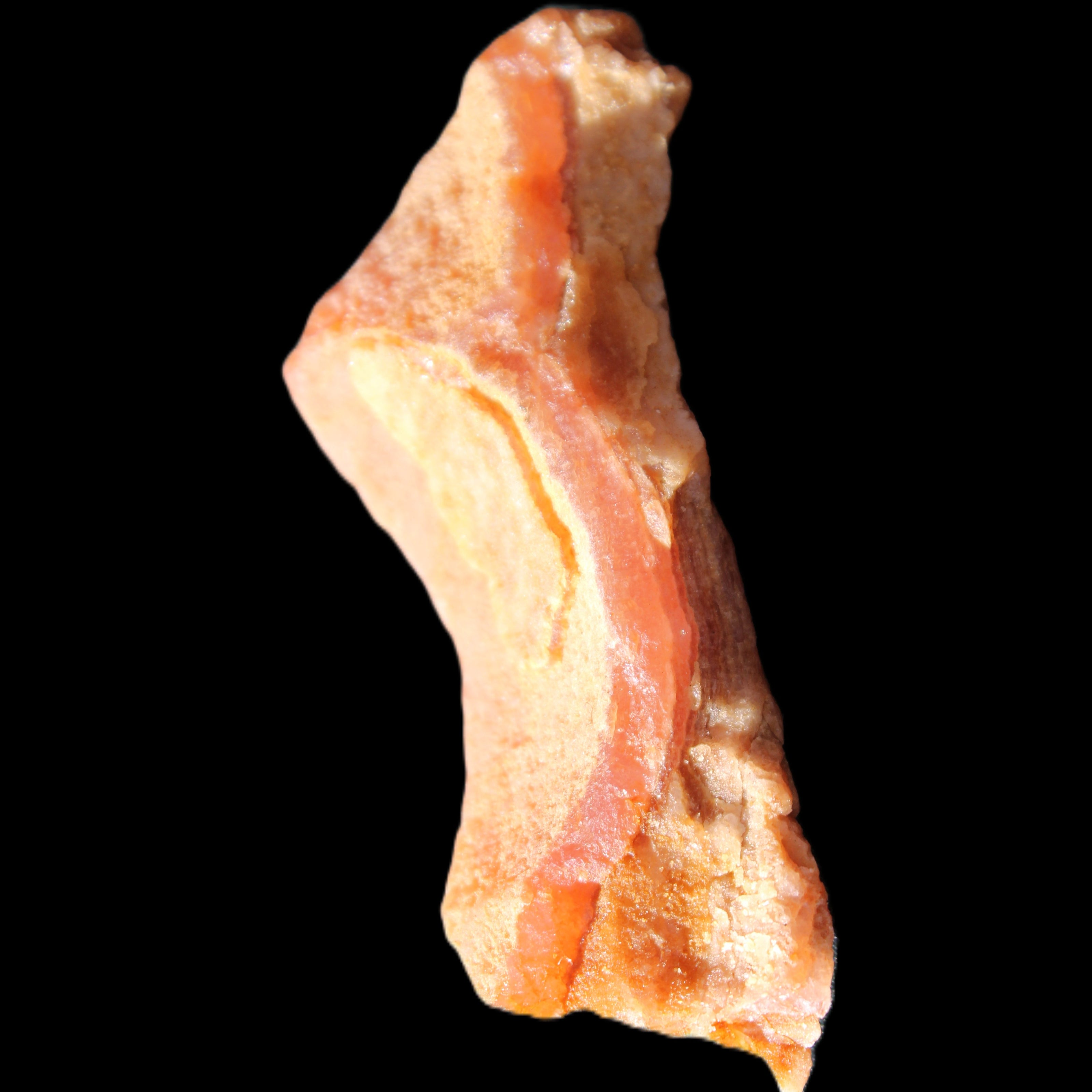 Pink Rhodochrosite crystal 60*23*10mm 27.6g in sunlight - Rocks and Things Store