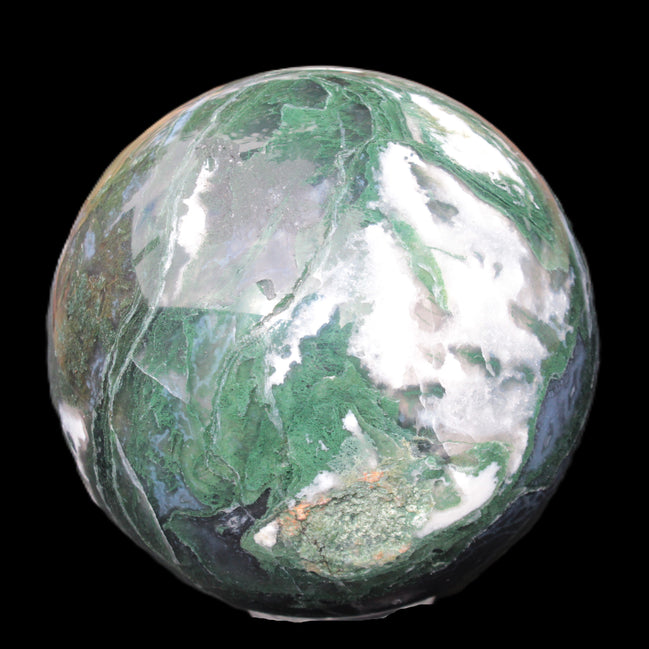 Moss Agate sphere 99mm 1322g Rocks and Things Store