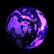 Moss Agate sphere 99mm 1322g in UV light - Rocks and Things Store