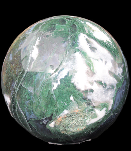 Moss Agate sphere 99mm 1322g Rocks and Things Store