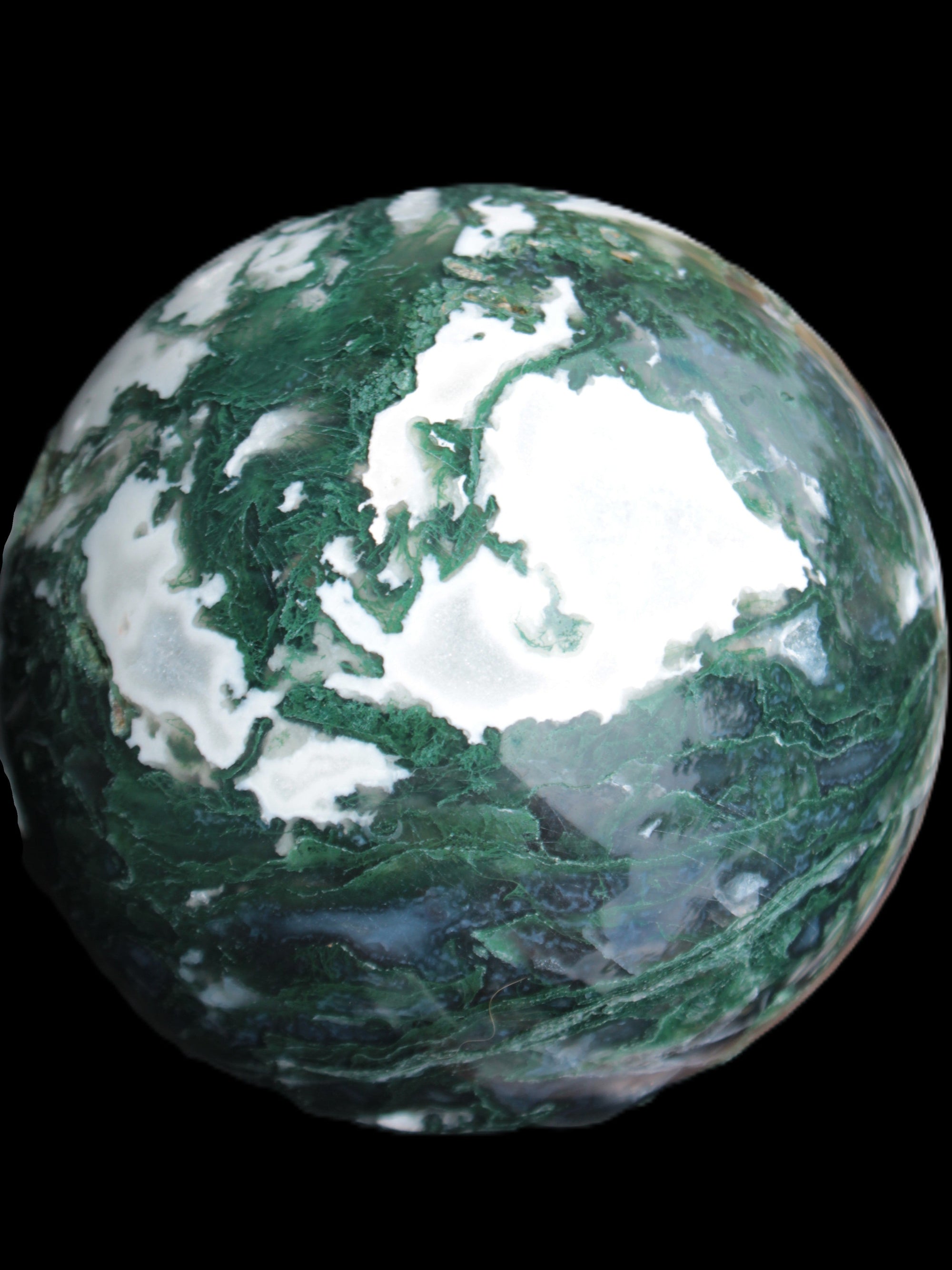 Moss Agate sphere 99mm 1322g Rocks and Things Store