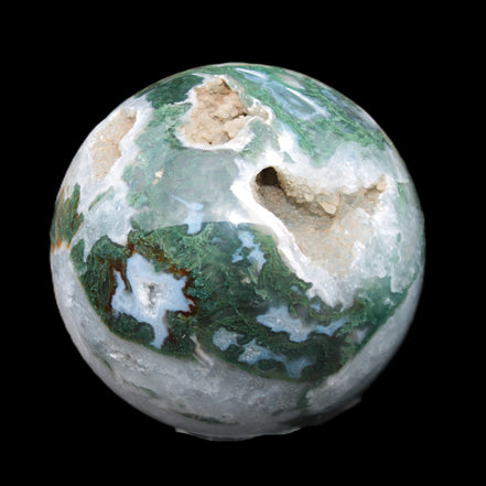 Moss Agate sphere from Madagascar 108mm 1673g Rocks and Things Store
