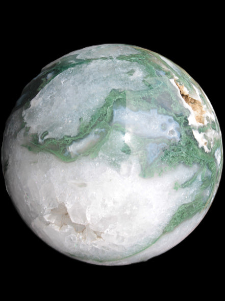 Moss Agate sphere from Madagascar 108mm 1673g Rocks and Things Store