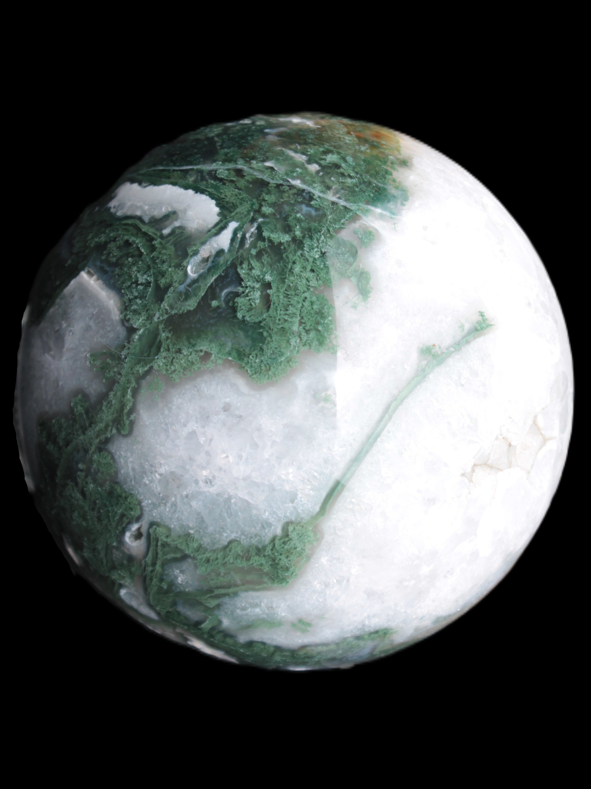 Moss Agate sphere from Madagascar 108mm 1673g Rocks and Things Store