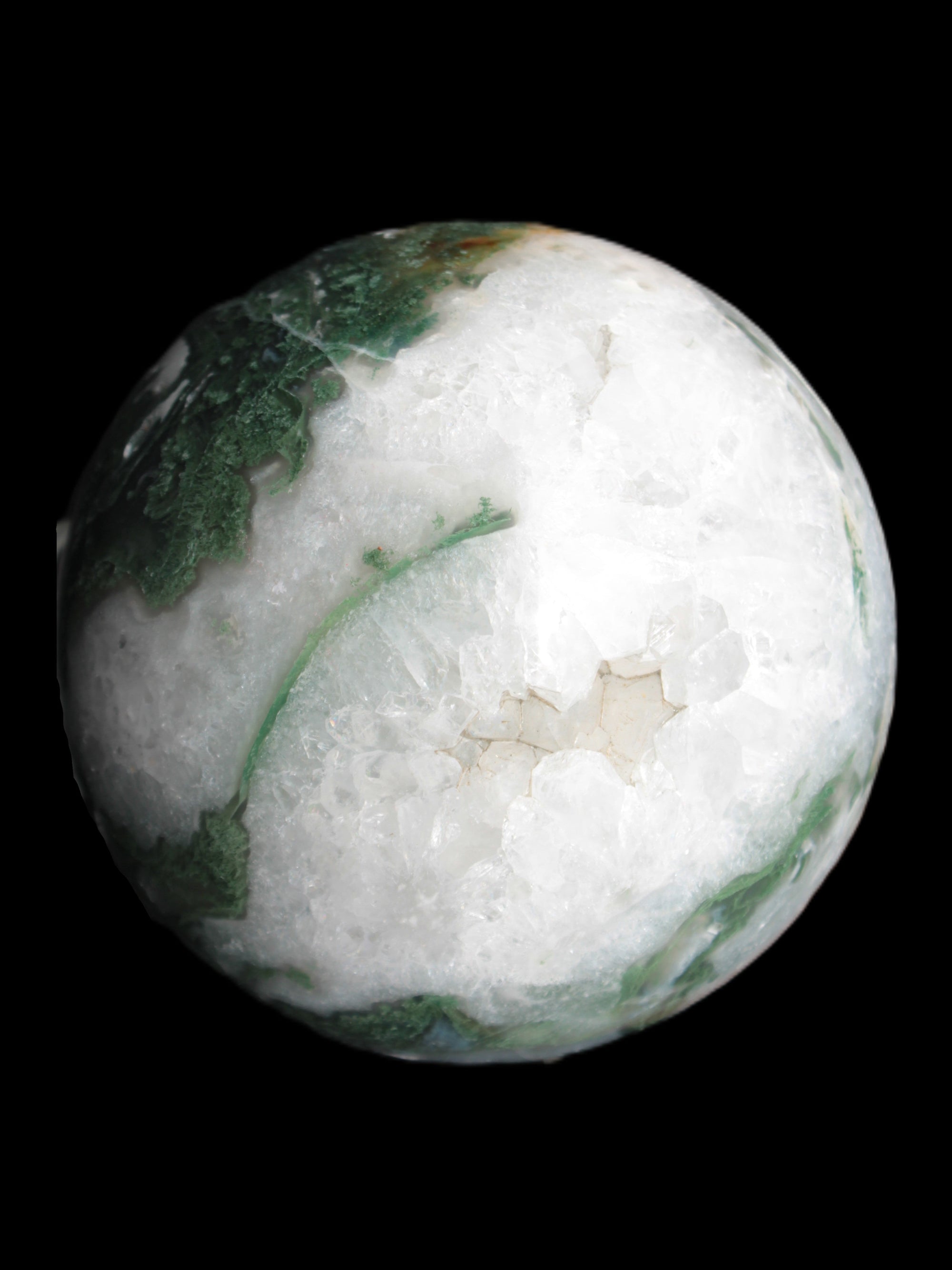 Moss Agate sphere from Madagascar 108mm 1673g Rocks and Things Store