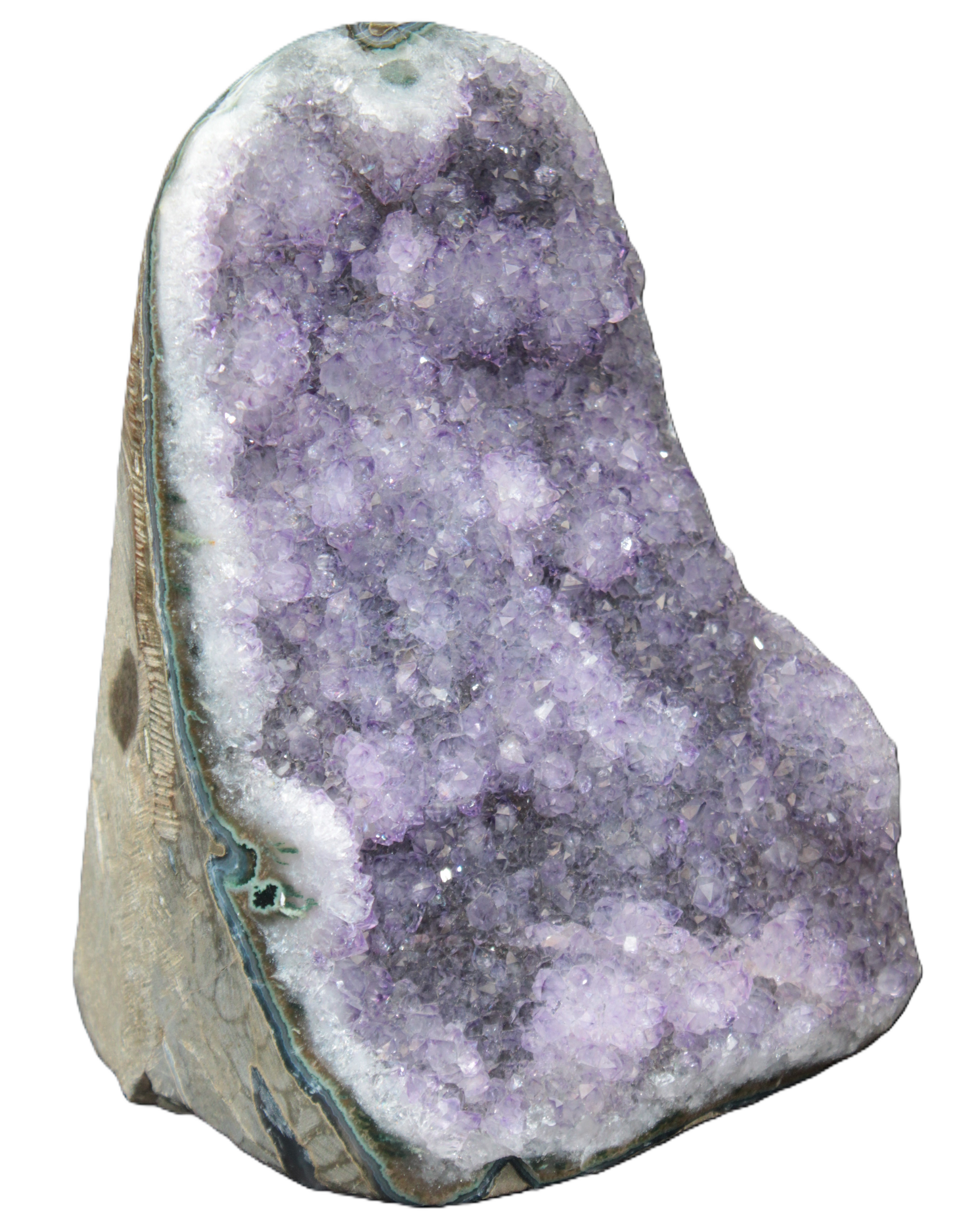 Beautiful Amethyst geode cluster 103*106*31mm 1300g - Rocks and Things Store