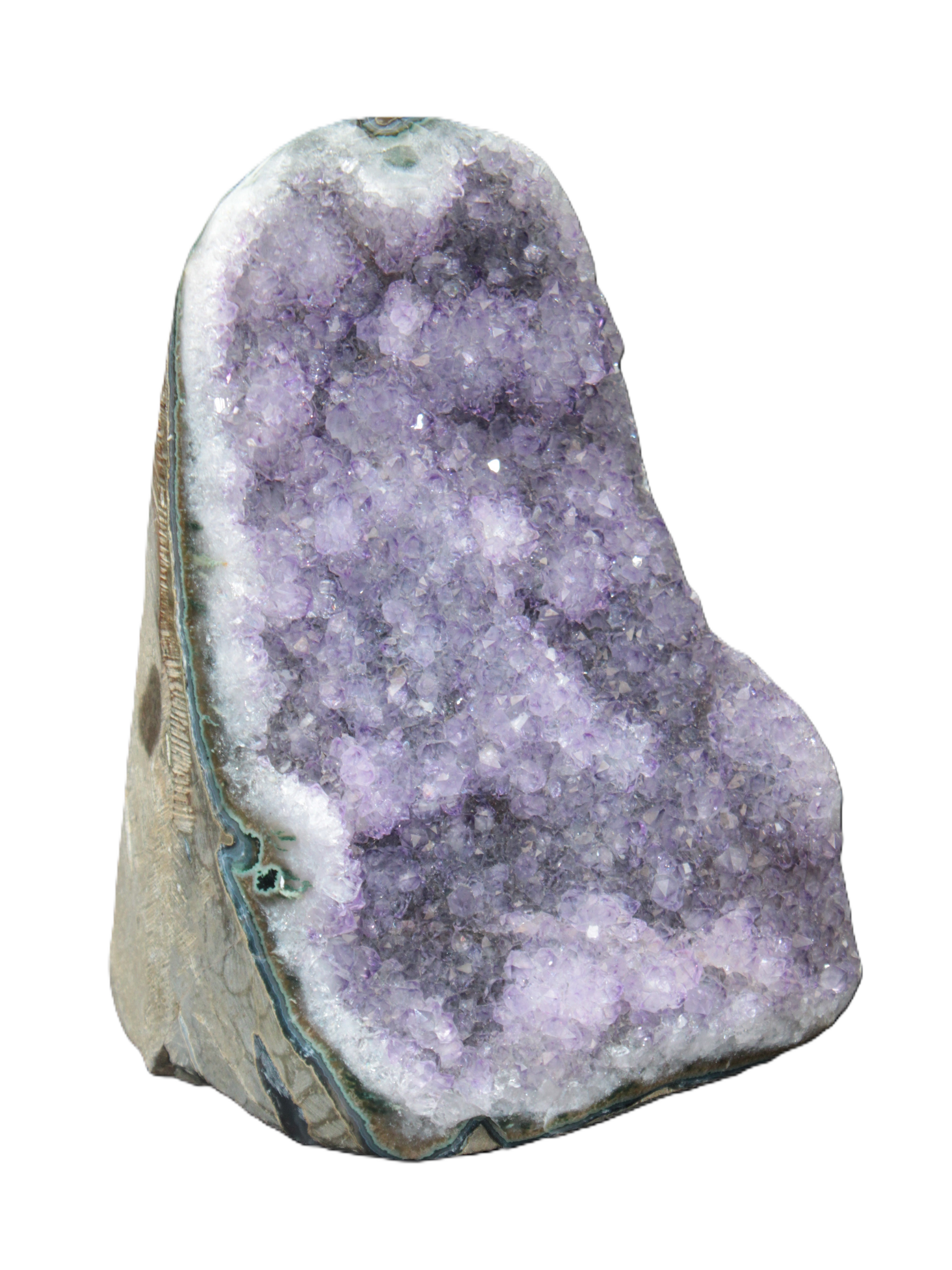 Beautiful Amethyst geode cluster 103*106*31mm 1300g - Rocks and Things Store