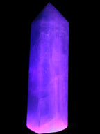 Fluorite obelisk 50*50*190mm 1173g in UV light - Rocks and Things Store