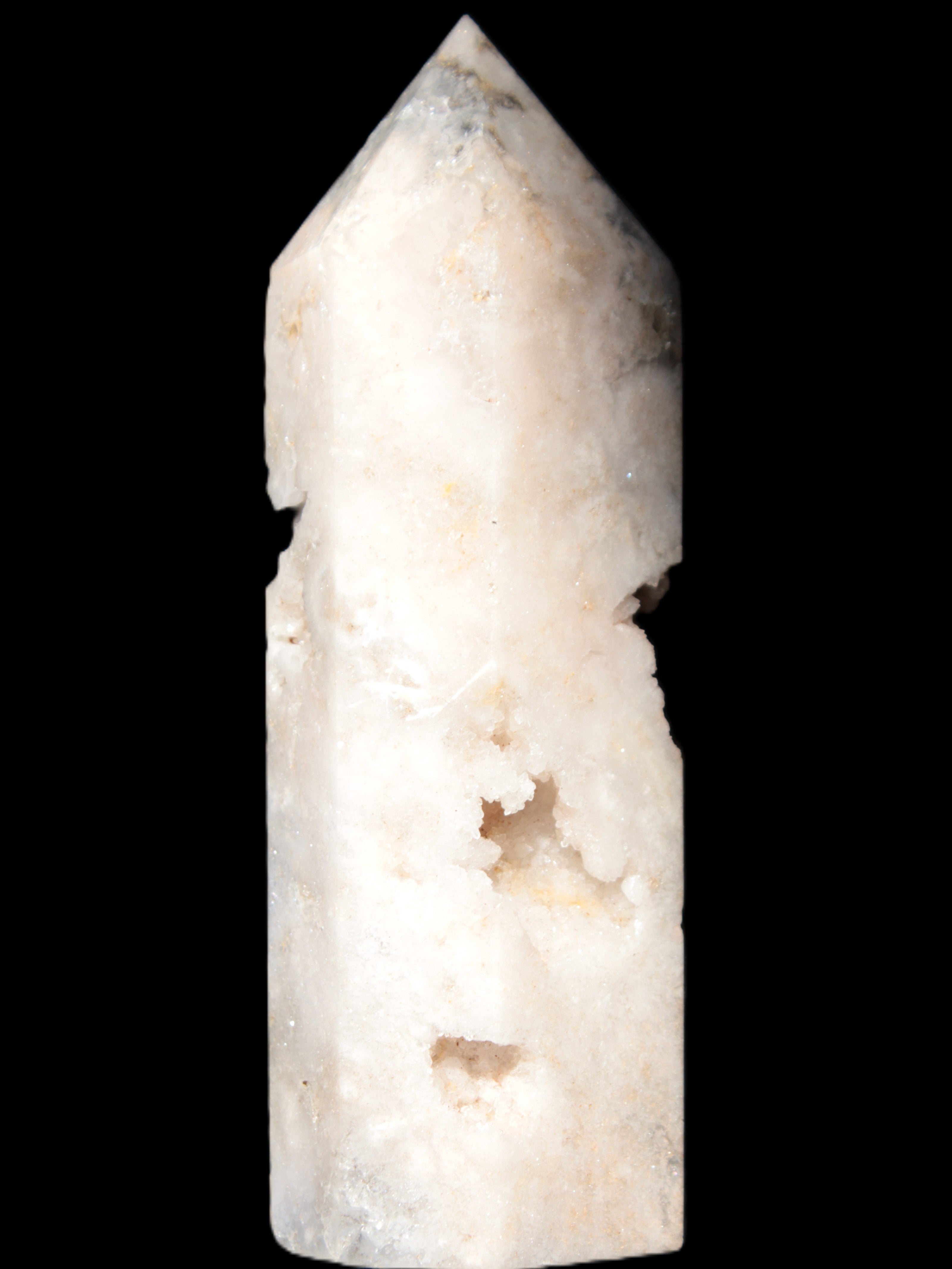 Rose Quartz geode obelisk 136*38*39mm 326g Rocks and Things Store