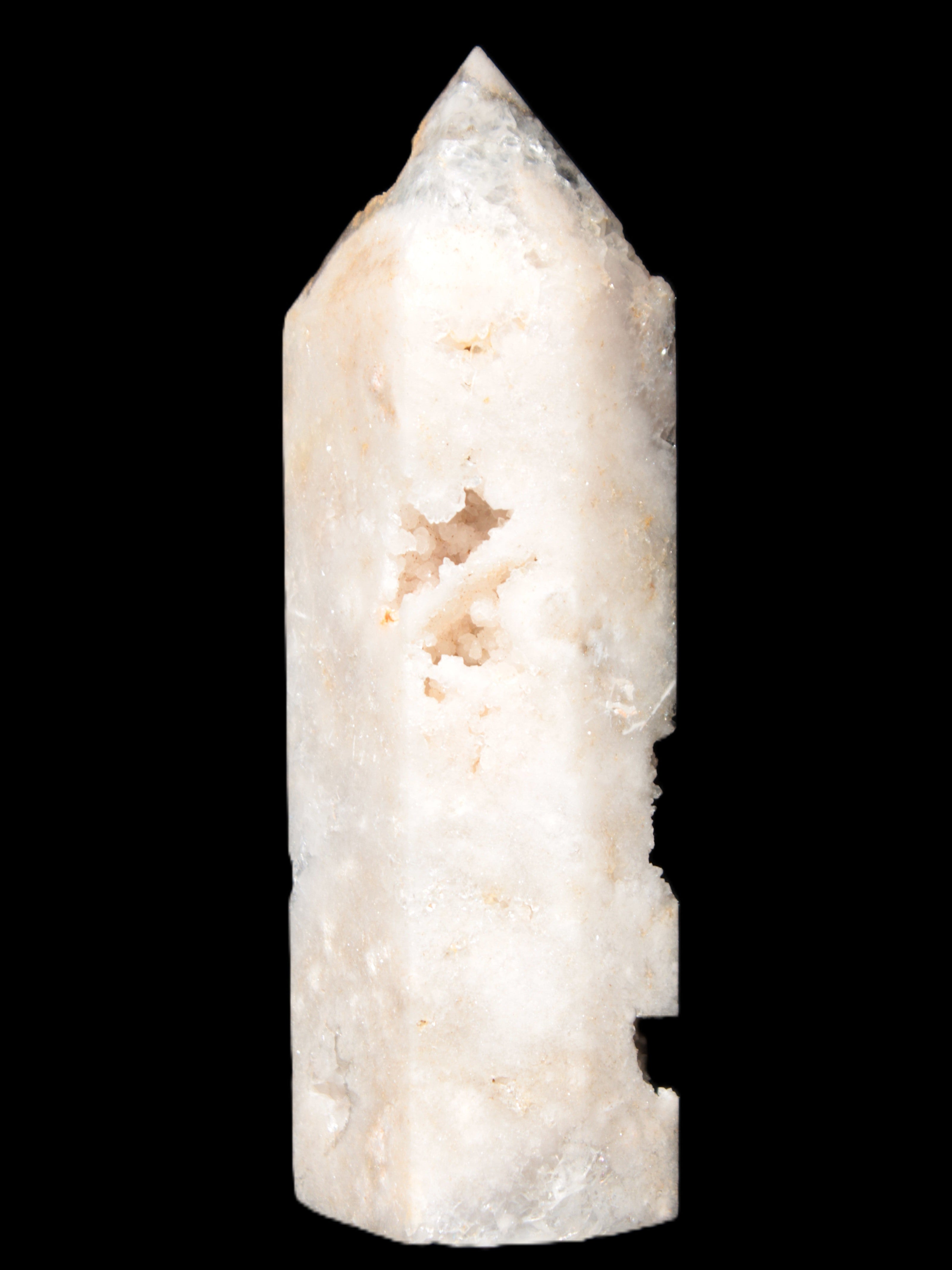 Rose Quartz geode obelisk 136*38*39mm 326g Rocks and Things Store