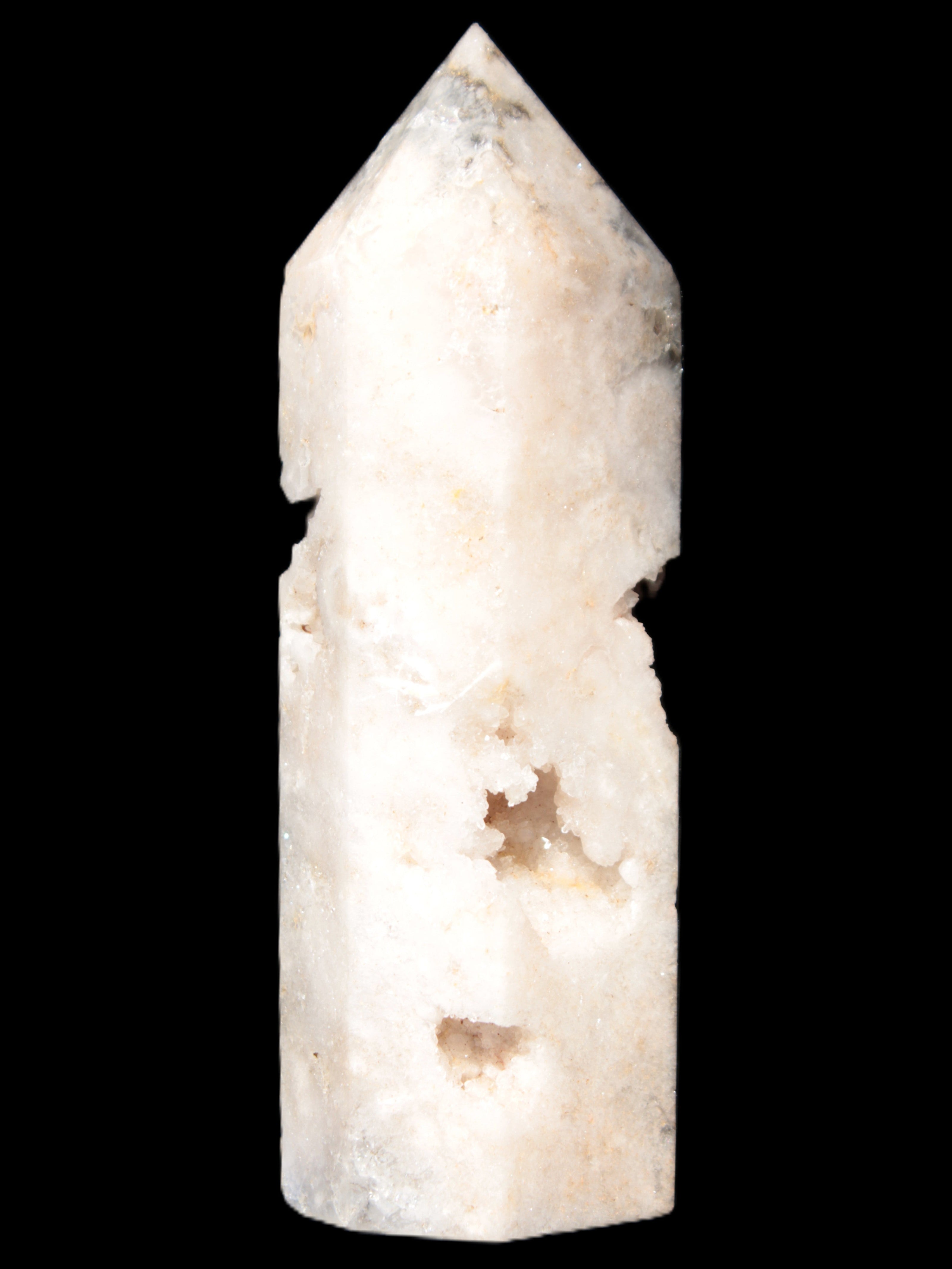 Rose Quartz geode obelisk 136*38*39mm 326g Rocks and Things Store