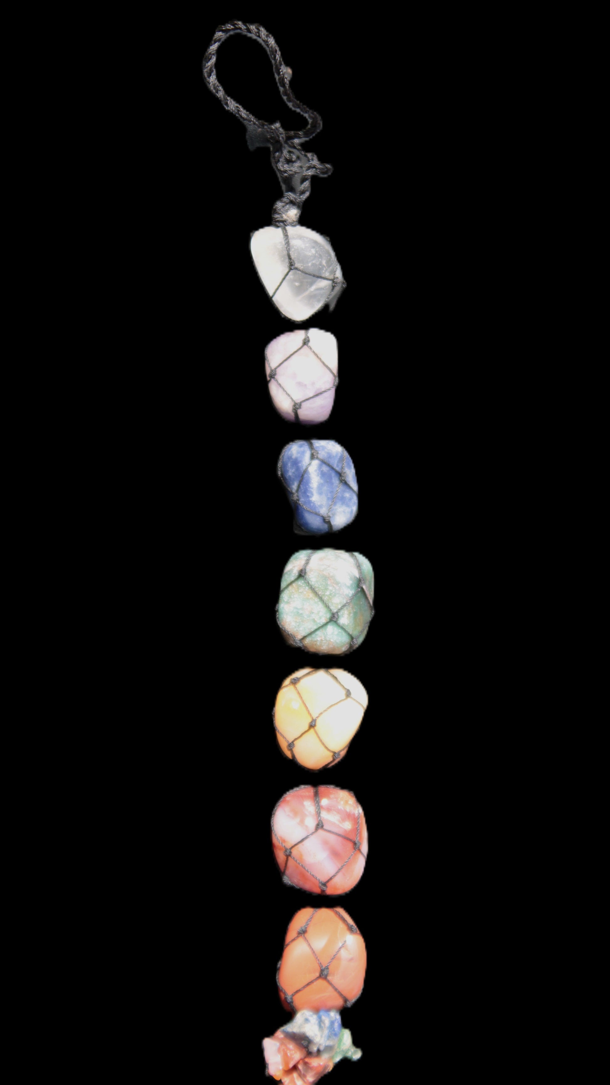 Seven Chakra Hanging ornament 300mm 100g Rocks and Things Store