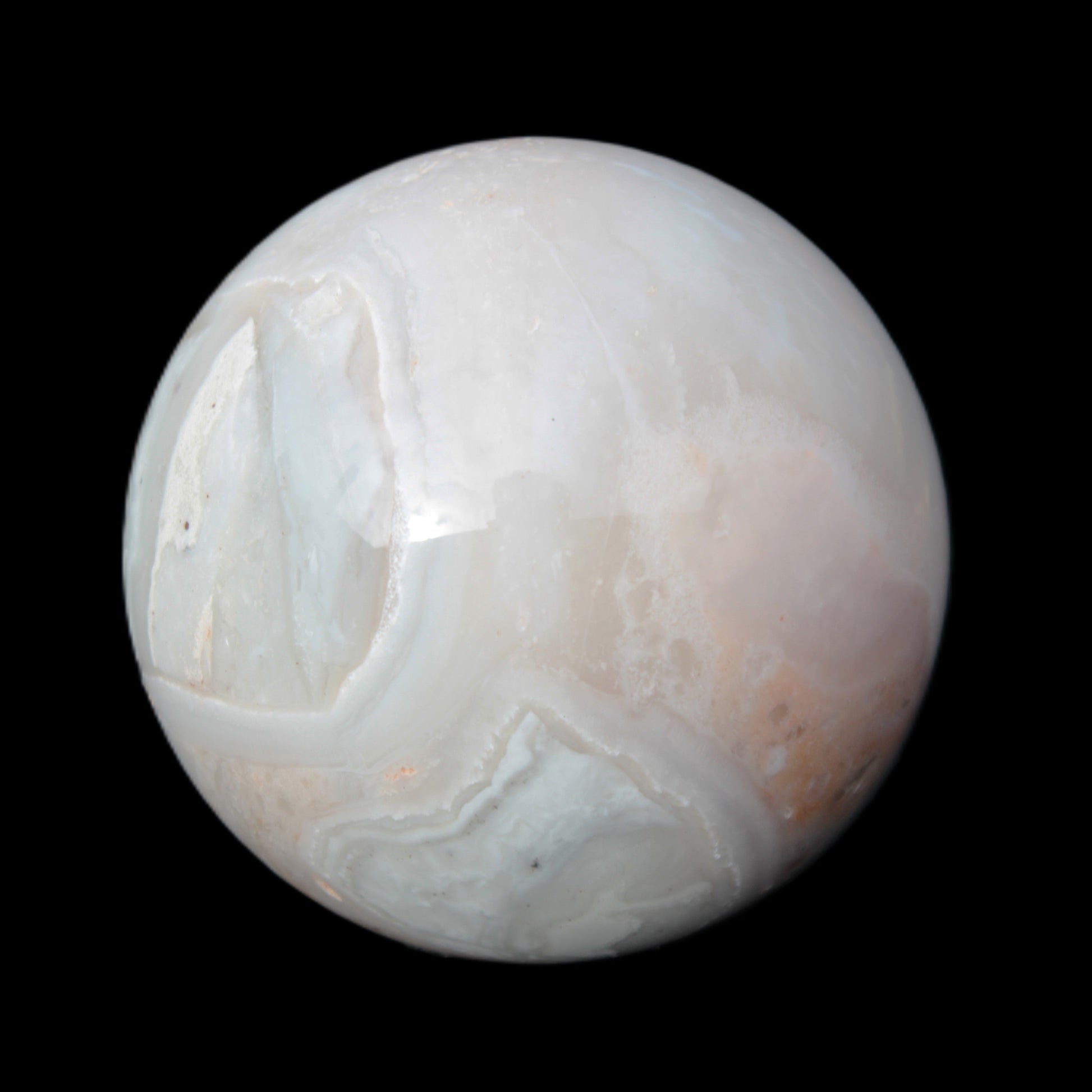 Pink Crazy Lace Agate sphere 70mm 464g Rocks and Things Store