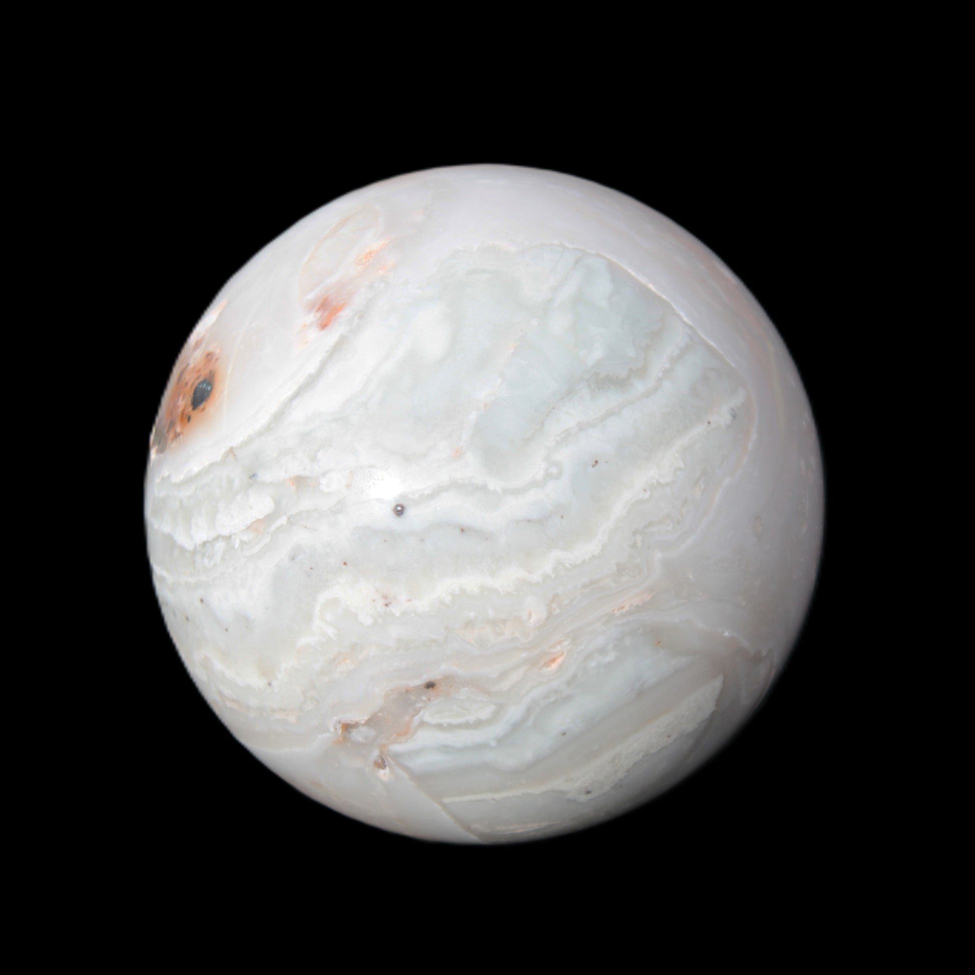 Pink Crazy Lace Agate sphere 70mm 464g Rocks and Things Store
