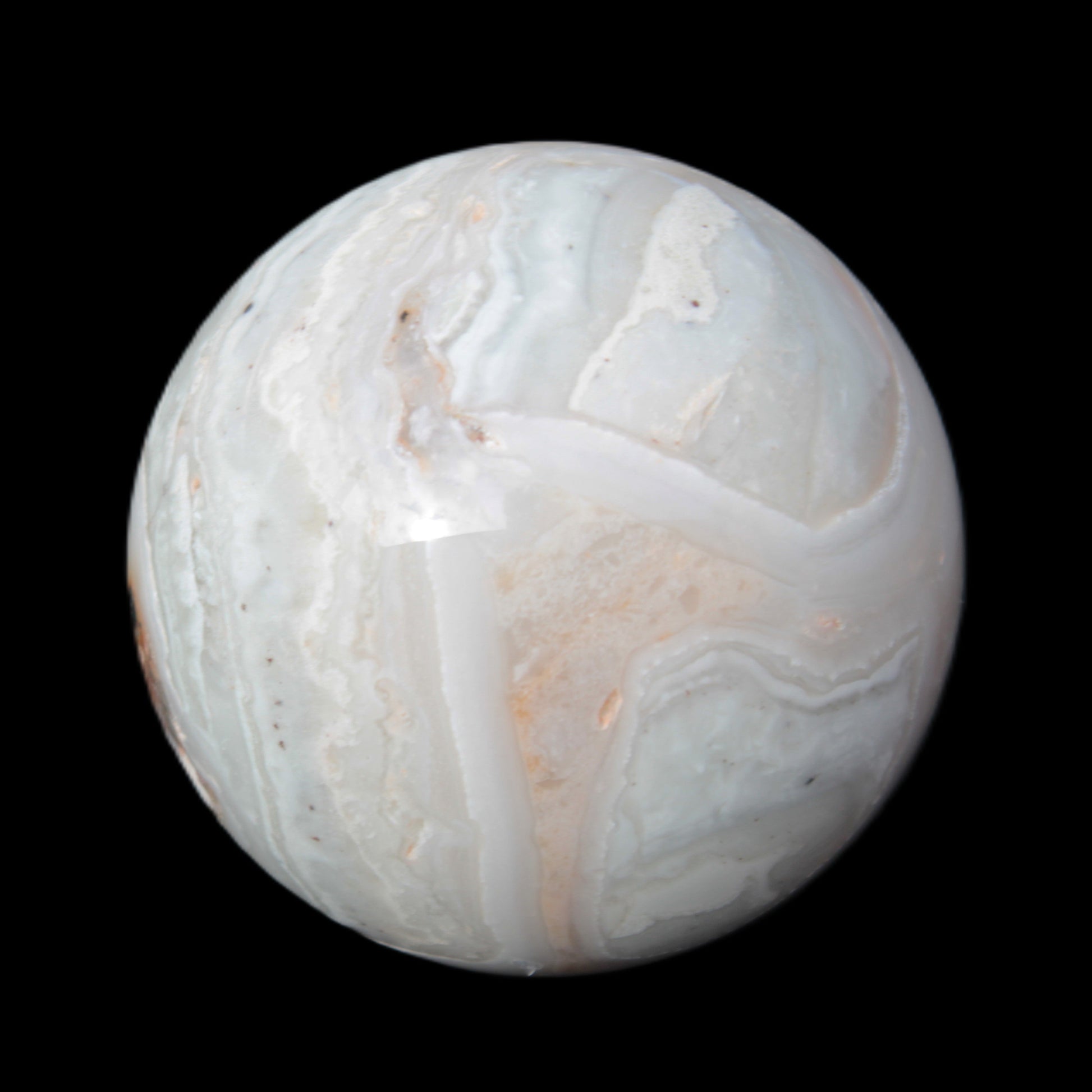 Pink Crazy Lace Agate sphere 70mm 464g Rocks and Things Store