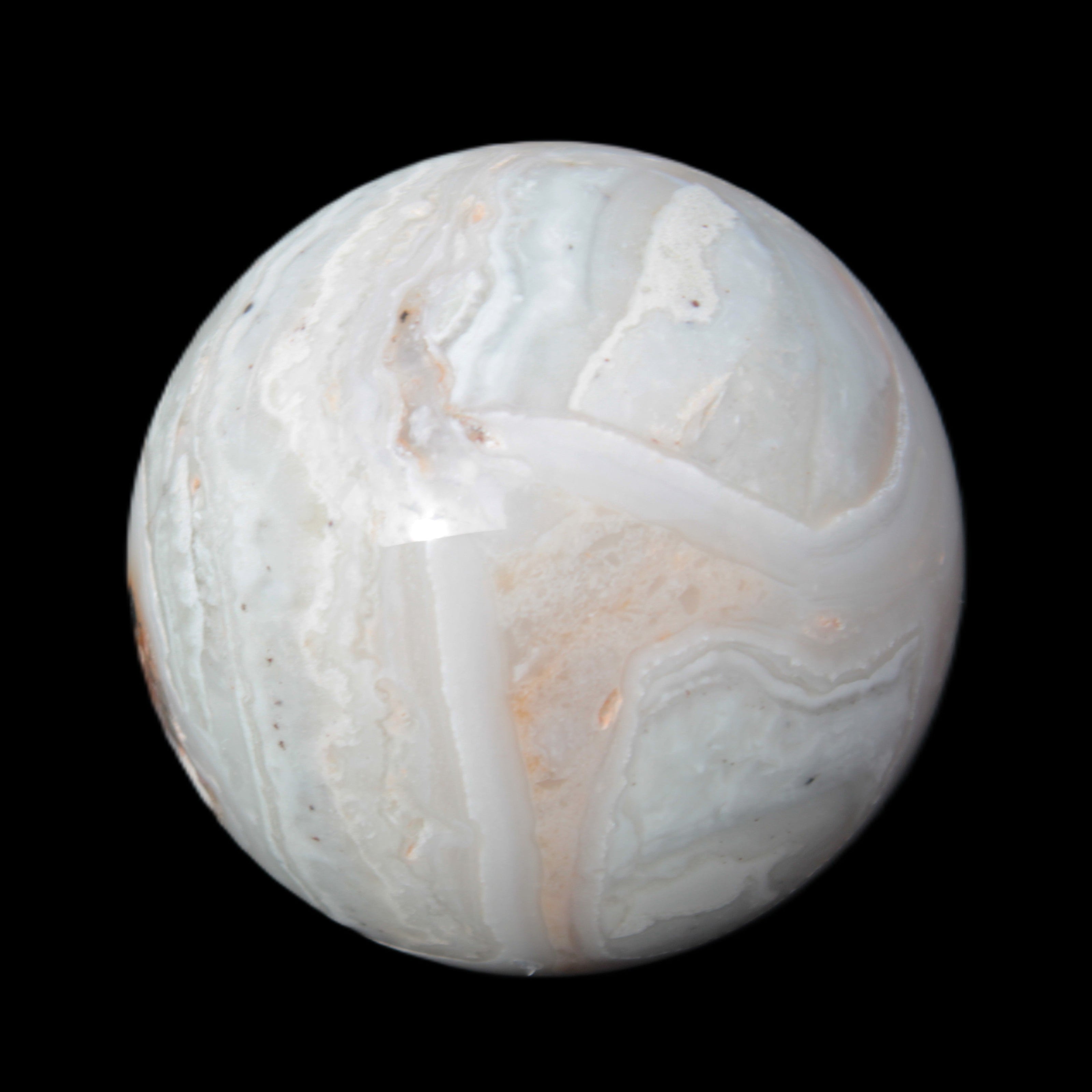 Pink Crazy Lace Agate sphere 70mm 464g Rocks and Things Store