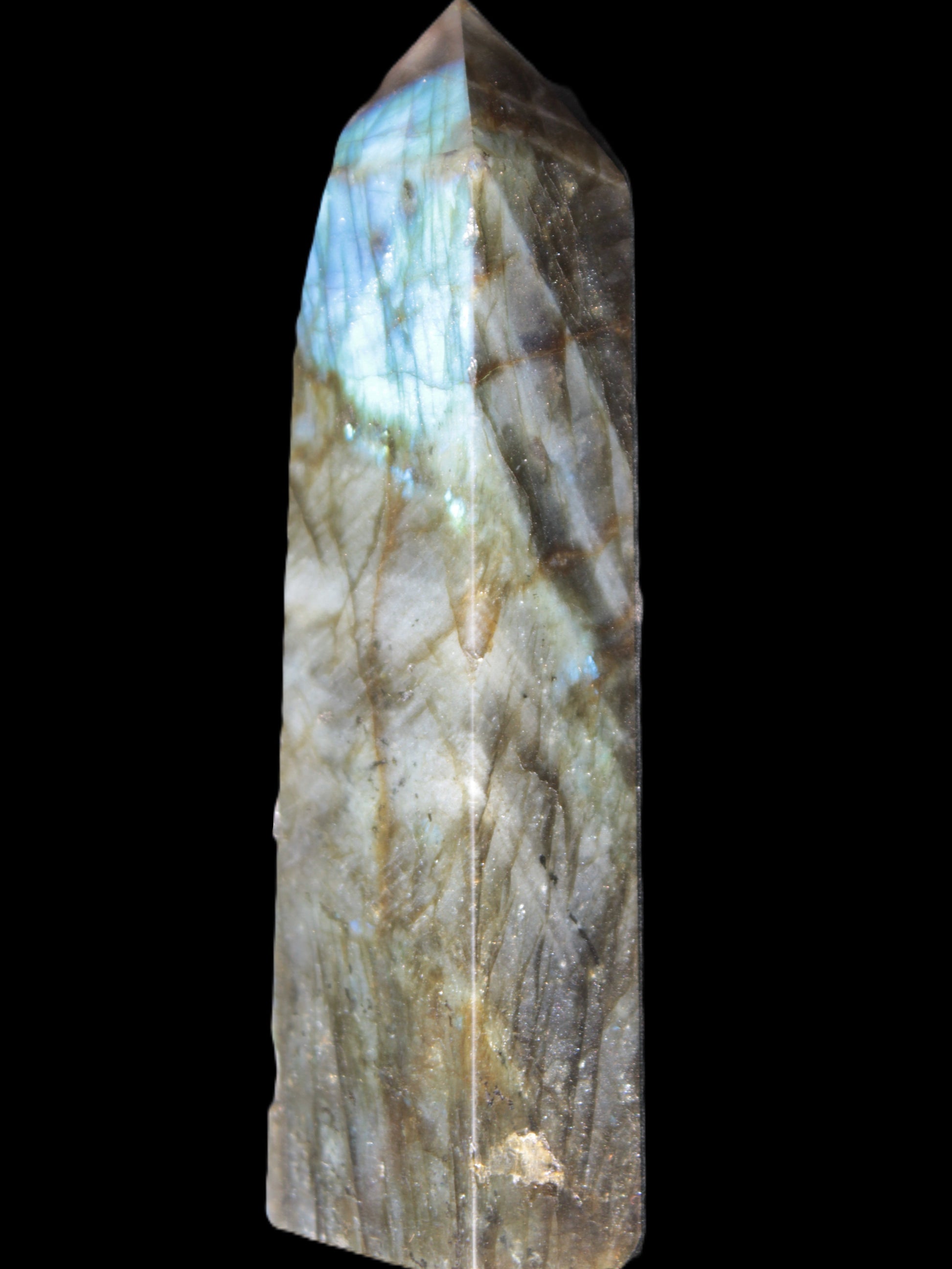 Labradorite obelisk 42*23*143mm 318g Rocks and Things Store