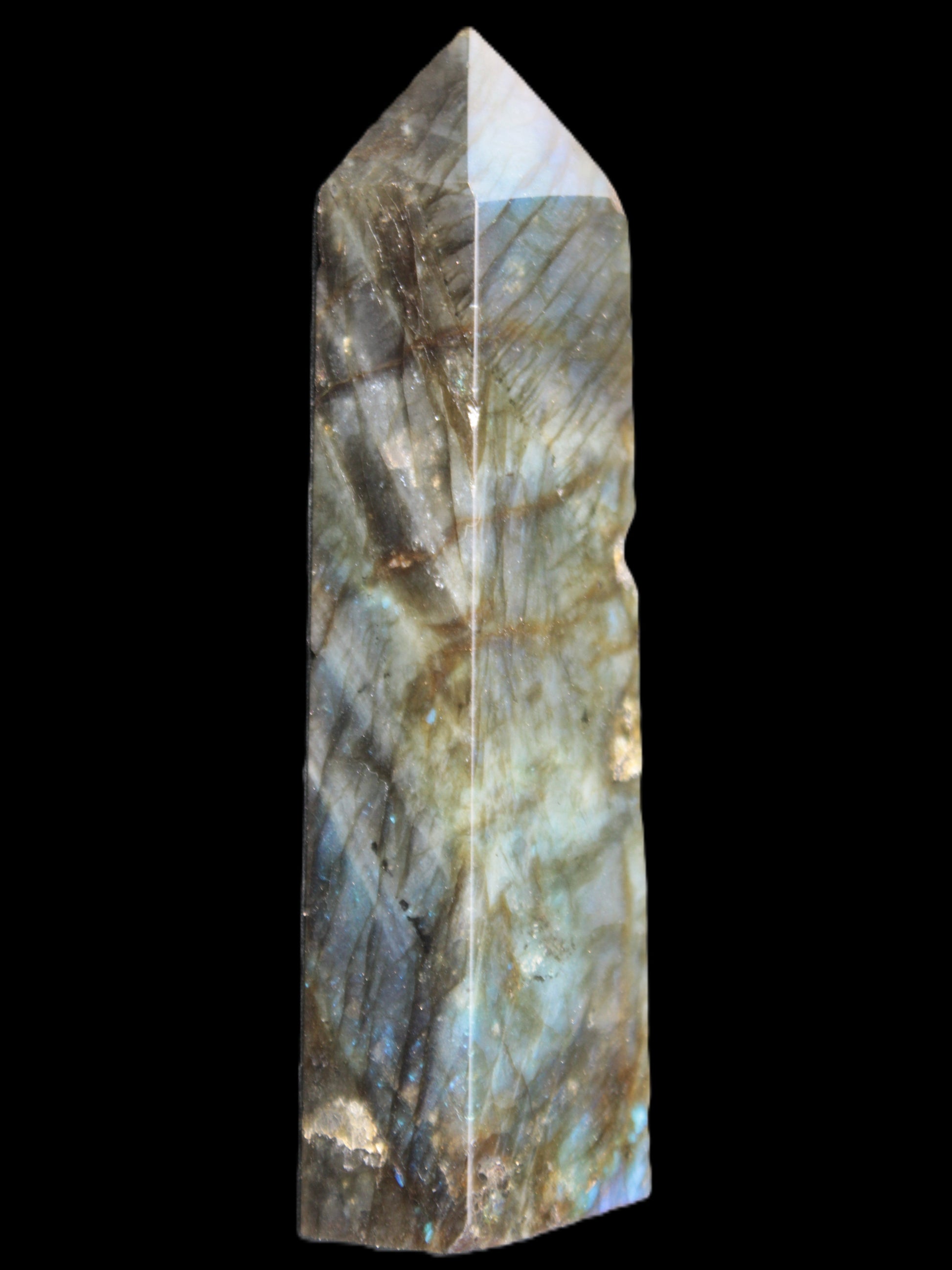 Labradorite obelisk 42*23*143mm 318g Rocks and Things Store