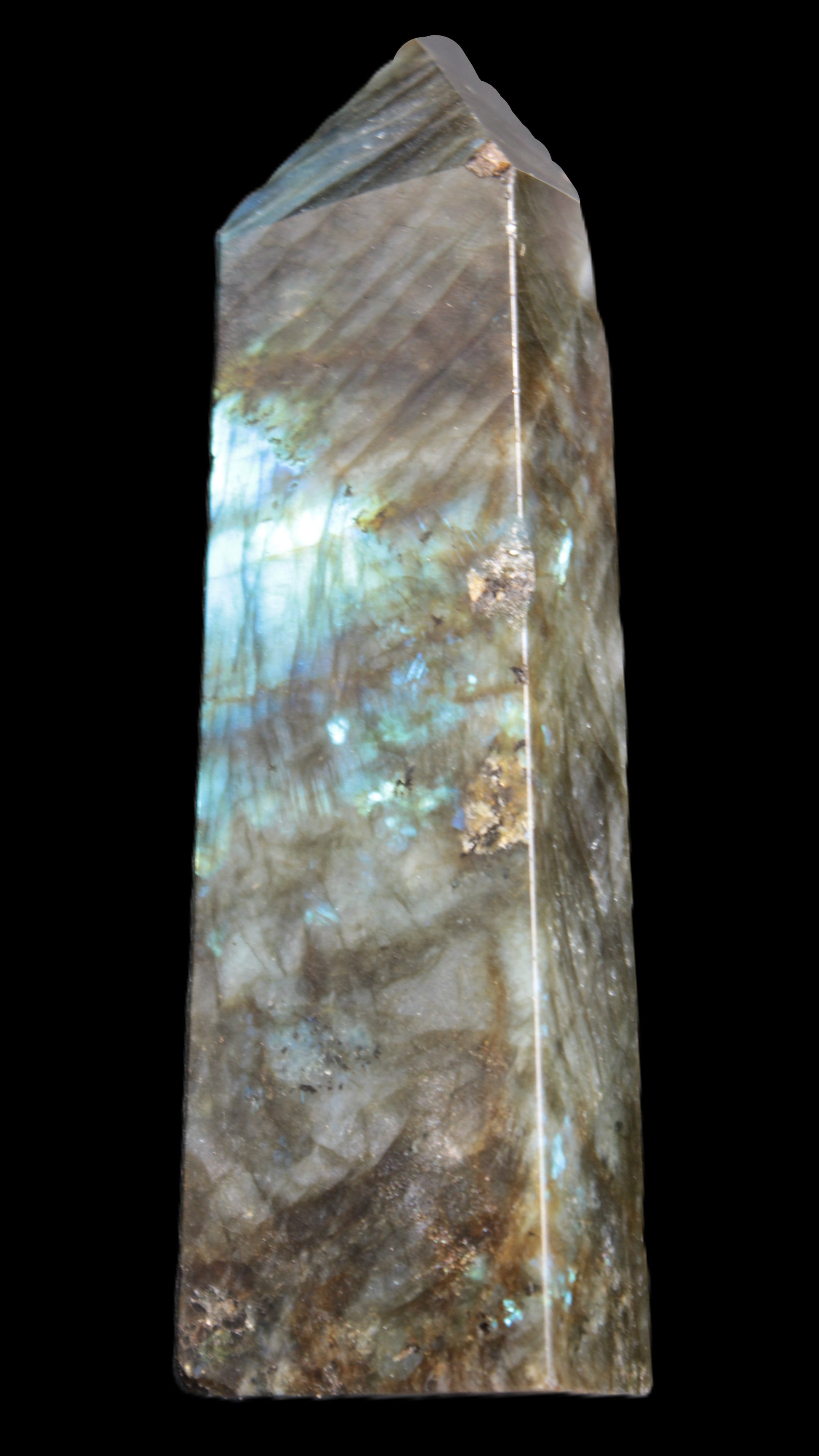 Labradorite obelisk 42*23*143mm 318g Rocks and Things Store