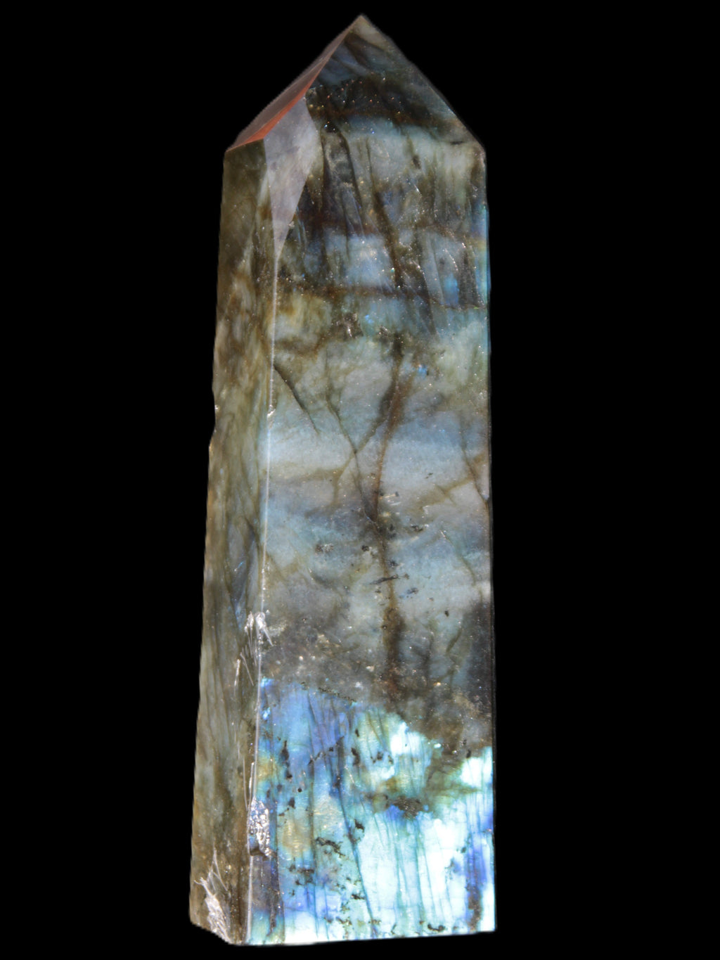 Labradorite obelisk 42*23*143mm 318g Rocks and Things Store