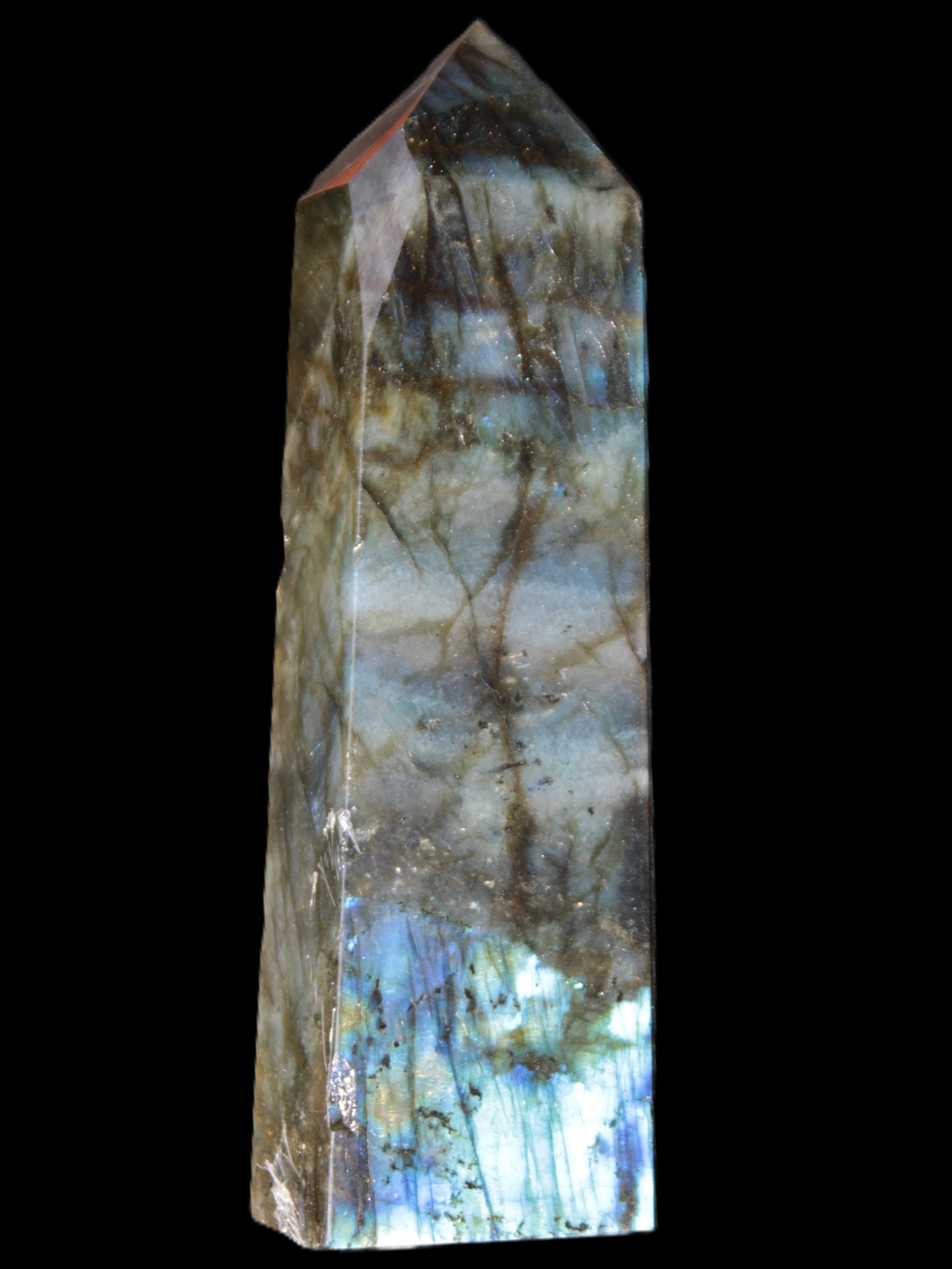 Labradorite obelisk 42*23*143mm 318g Rocks and Things Store