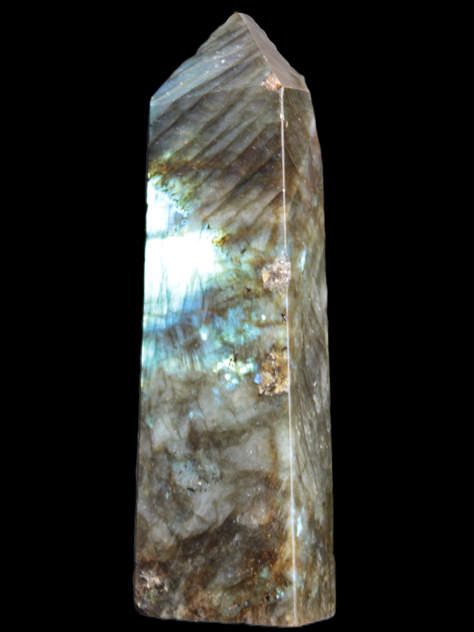 Labradorite obelisk 42*23*143mm 318g Rocks and Things Store