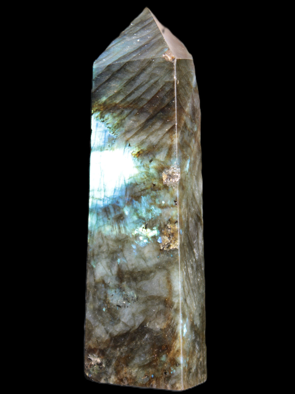 Labradorite obelisk 42*23*143mm 318g Rocks and Things Store