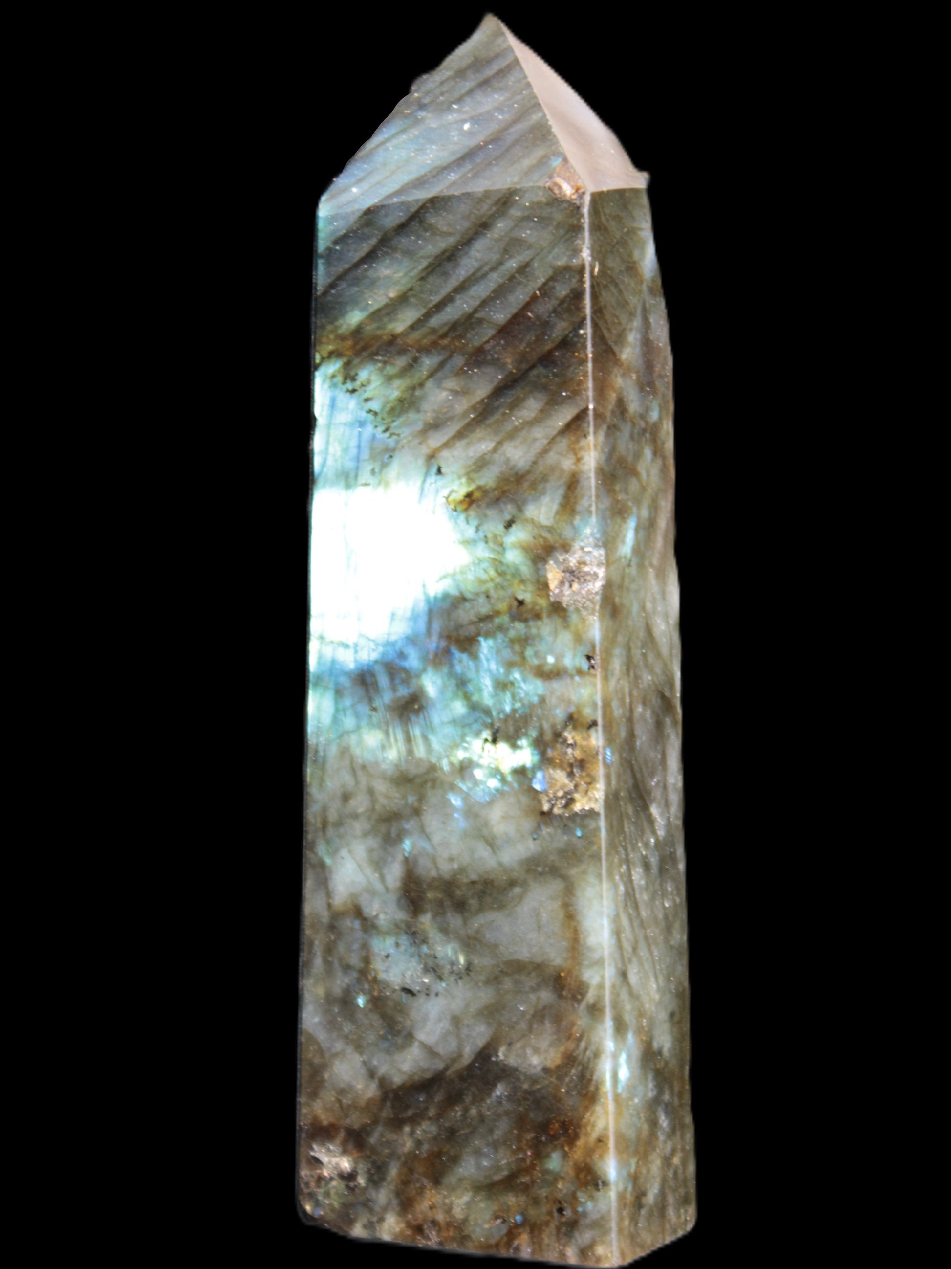 Labradorite obelisk 42*23*143mm 318g Rocks and Things Store