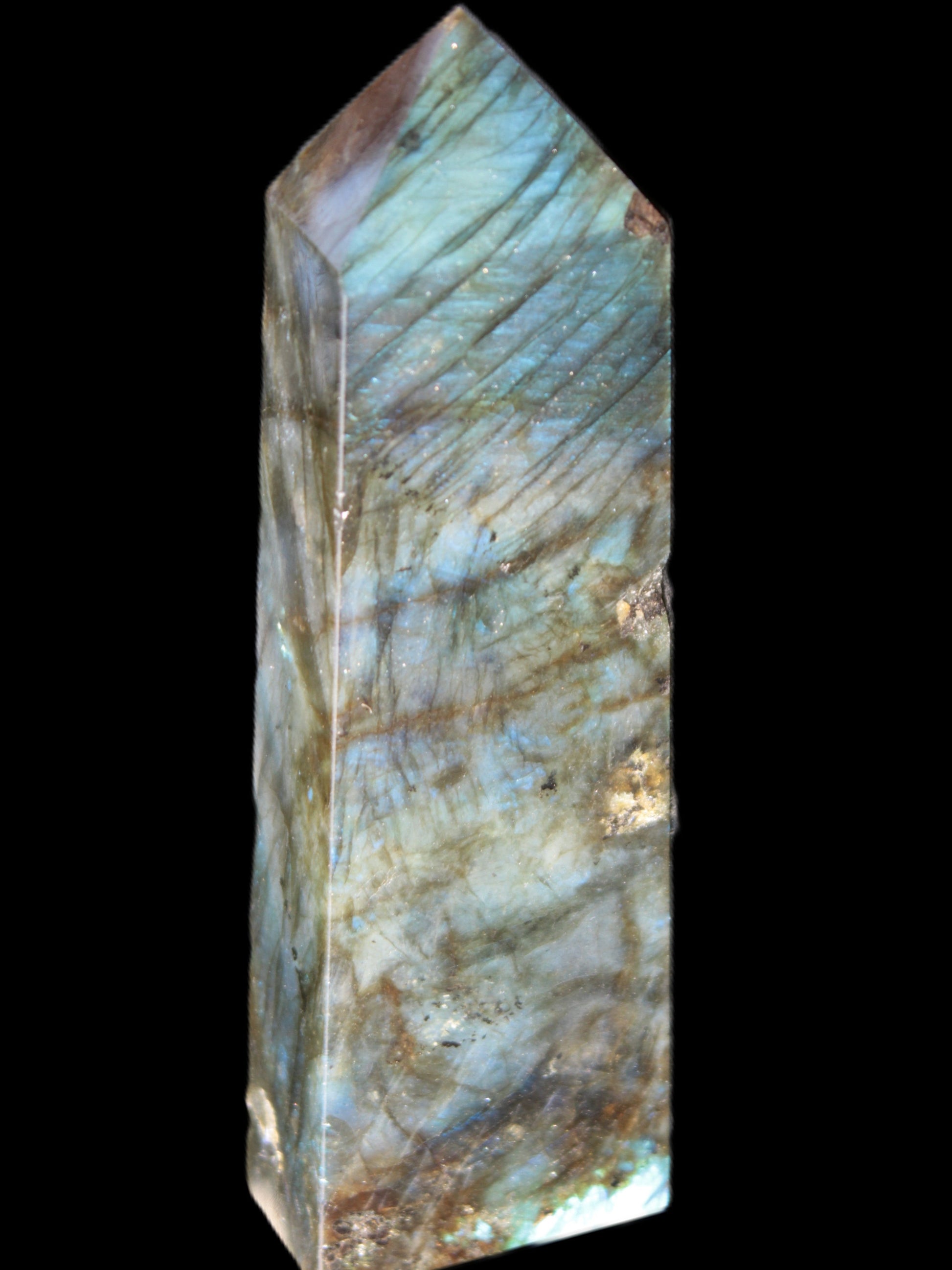 Labradorite obelisk 42*23*143mm 318g Rocks and Things Store