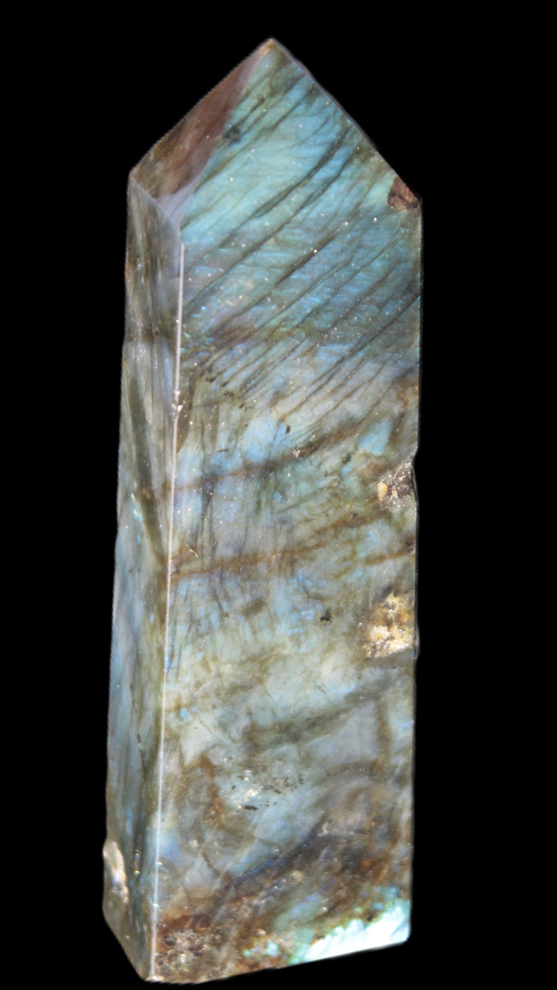 Labradorite obelisk 42*23*143mm 318g Rocks and Things Store