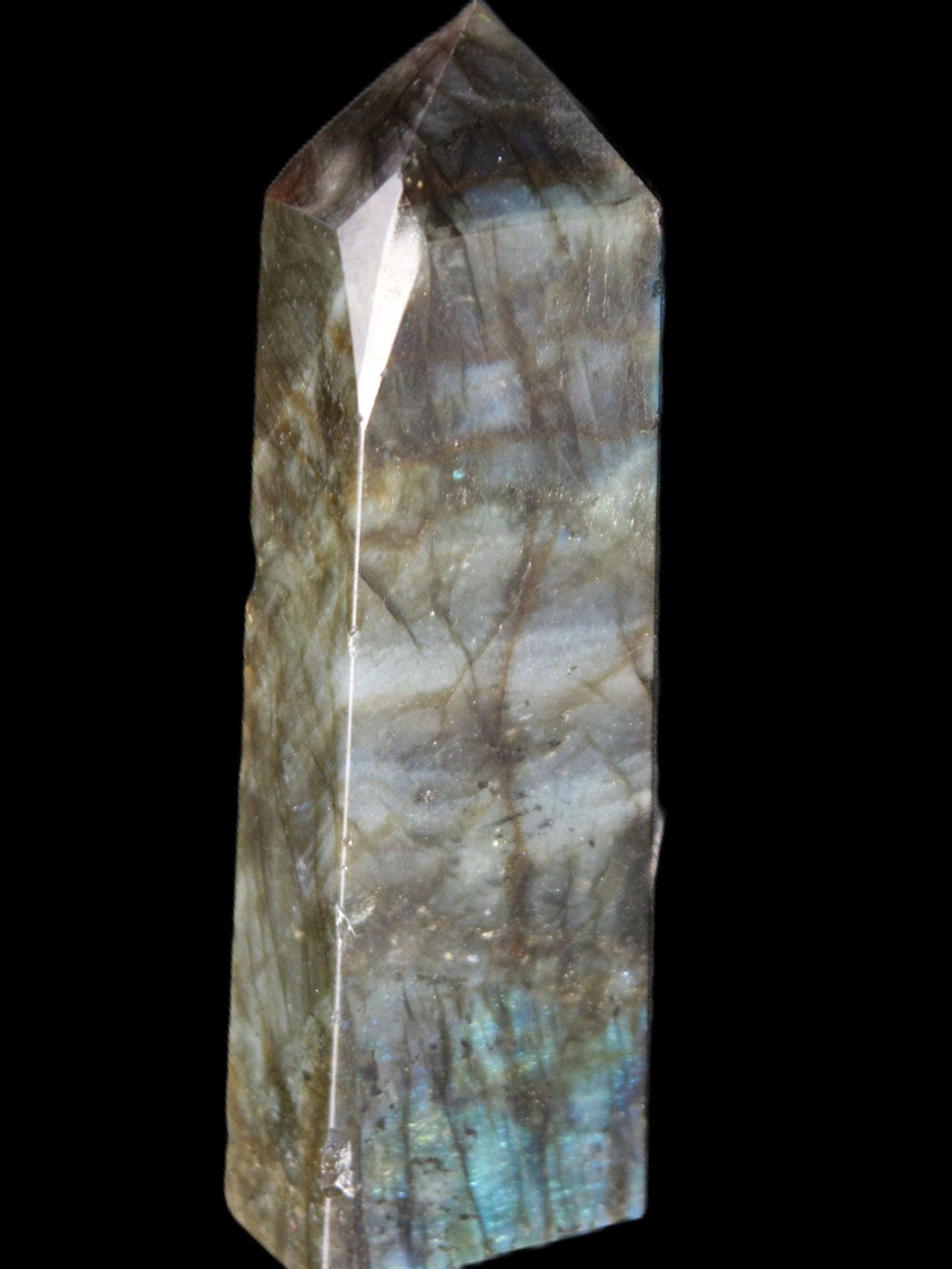 Labradorite obelisk 42*23*143mm 318g Rocks and Things Store