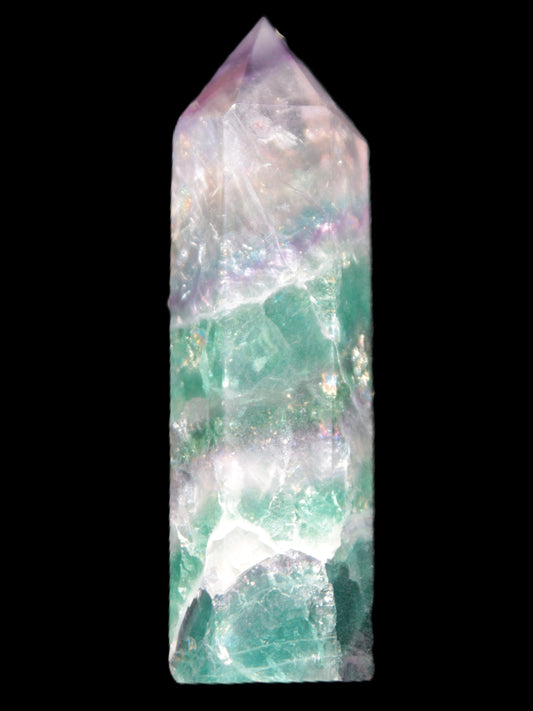 Rainbow Fluorite obelisk 25*88mm 115g Rocks and Things Store