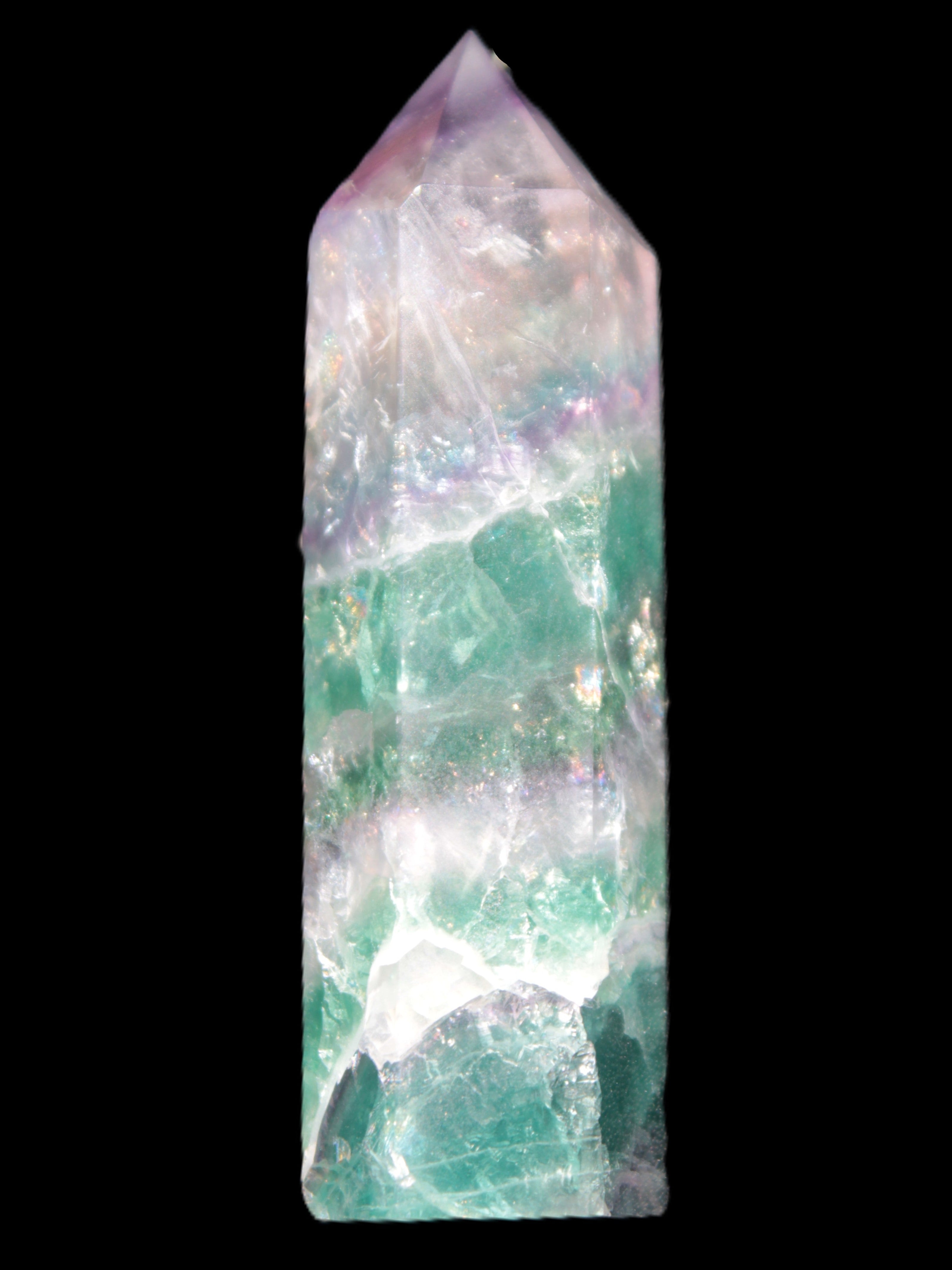 Rainbow Fluorite obelisk 25*88mm 115g Rocks and Things Store