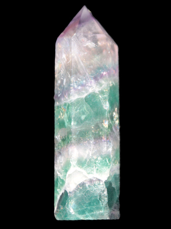 Rainbow Fluorite obelisk 25*88mm 115g Rocks and Things Store