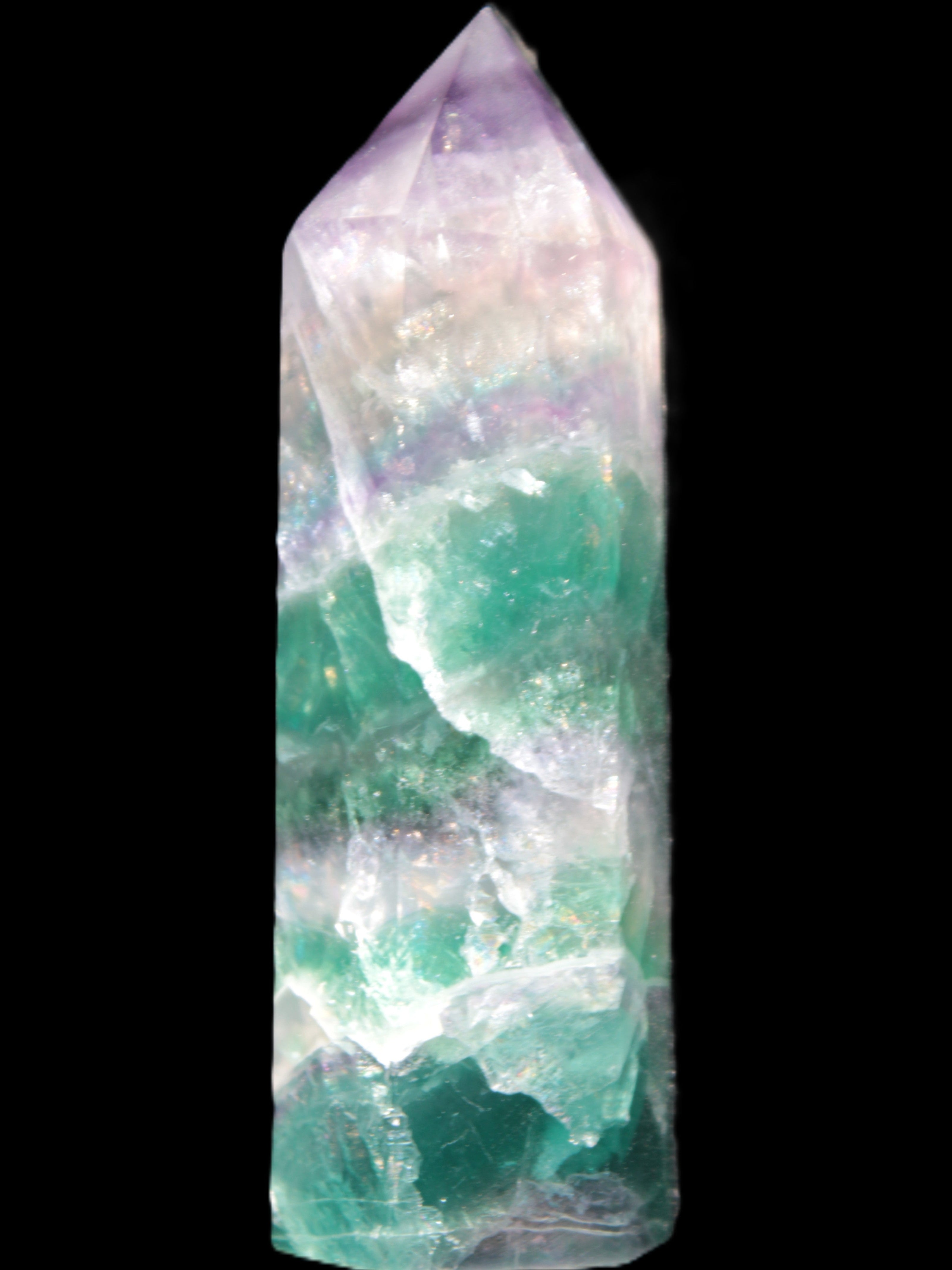 Rainbow Fluorite obelisk 25*88mm 115g Rocks and Things Store