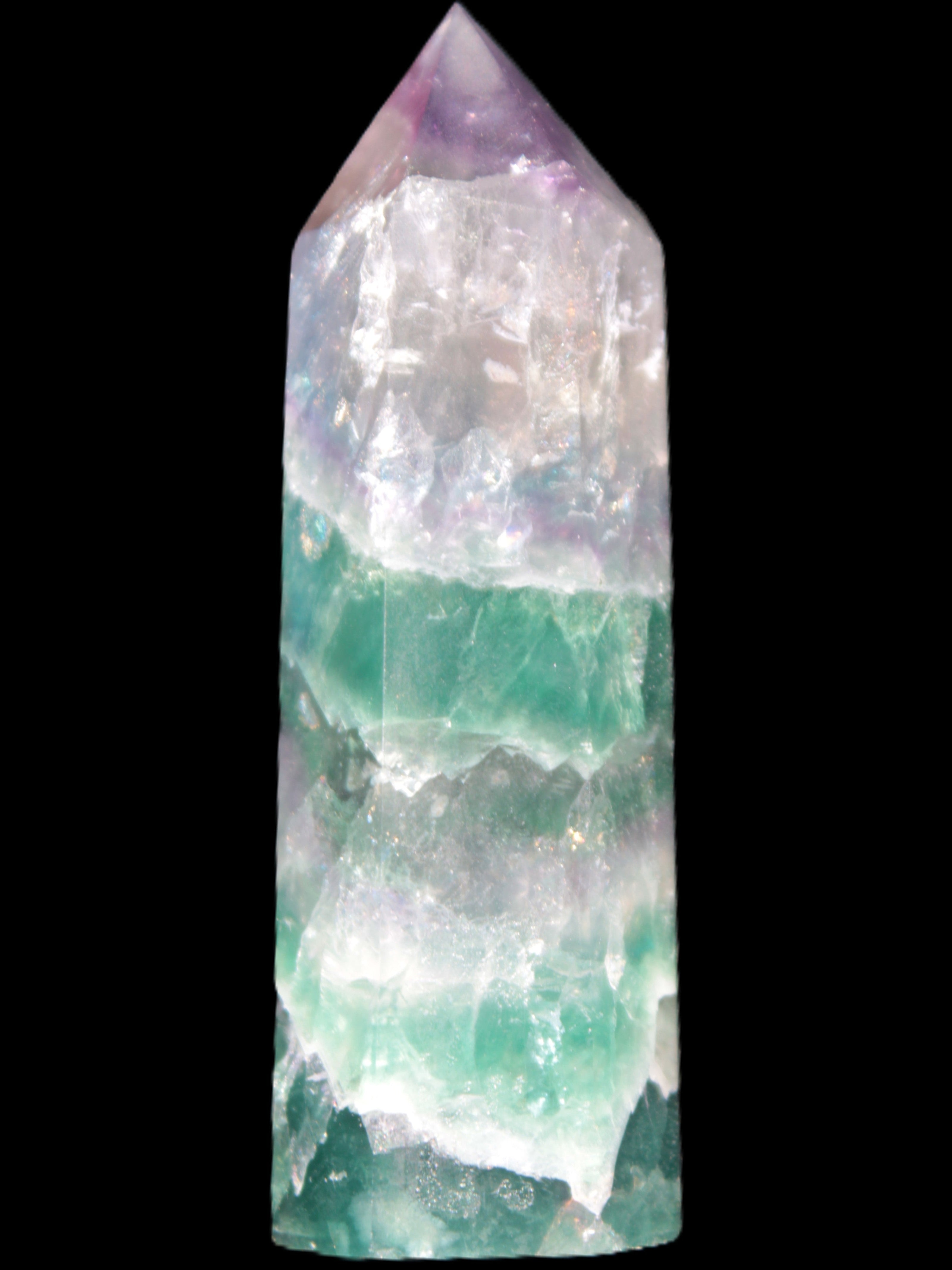 Rainbow Fluorite obelisk 25*88mm 115g Rocks and Things Store