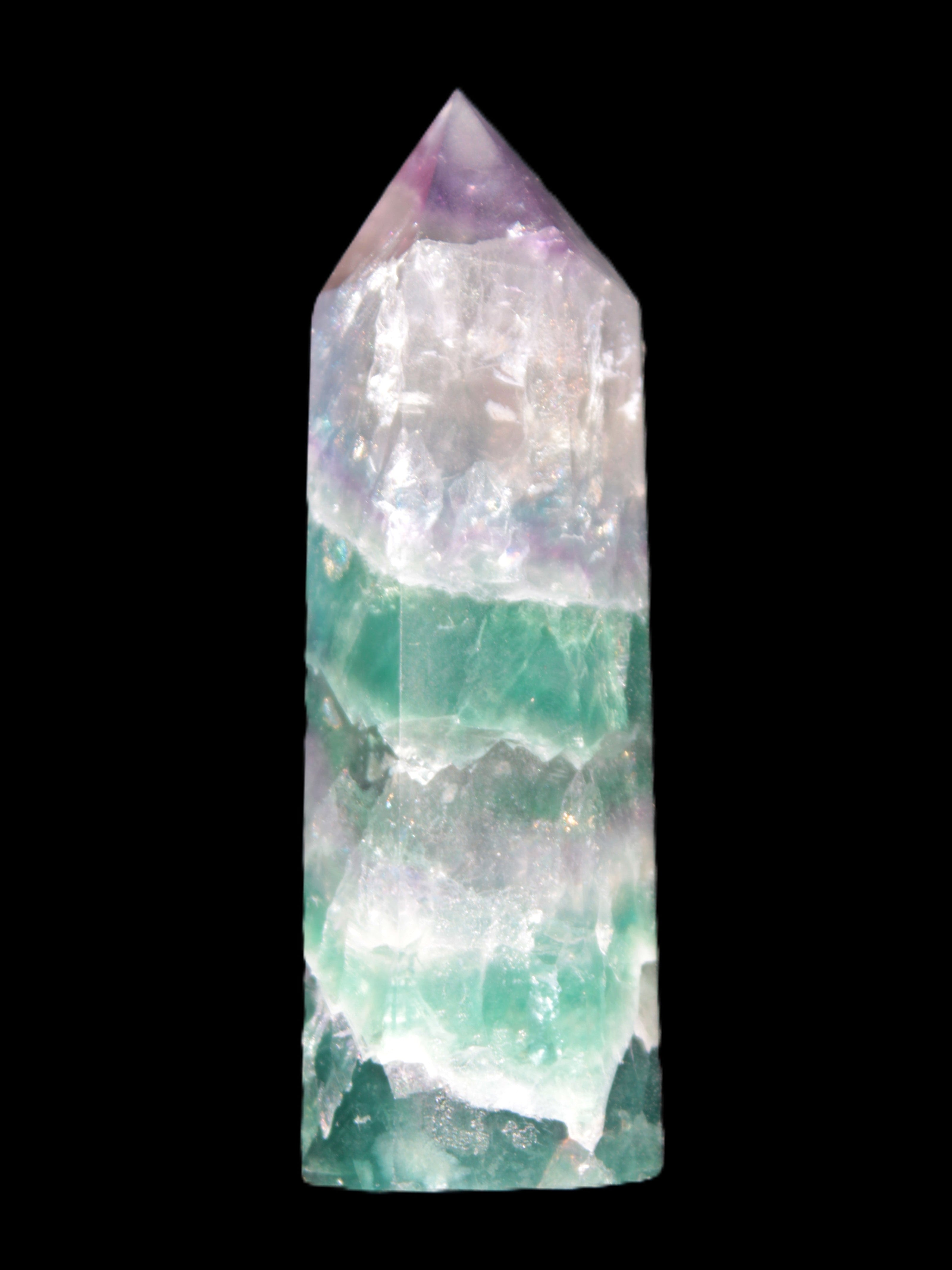 Rainbow Fluorite obelisk 25*88mm 115g Rocks and Things Store