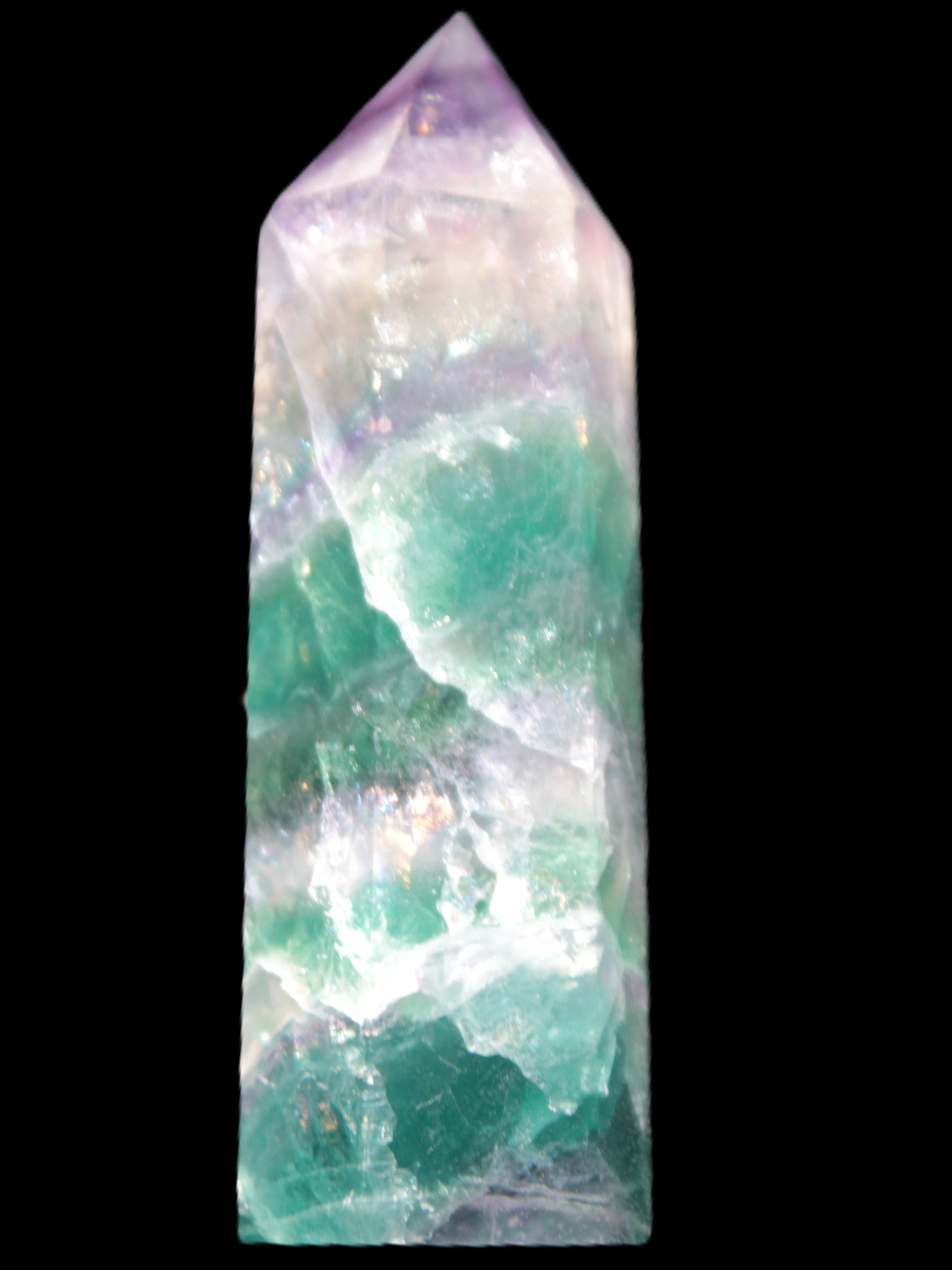 Rainbow Fluorite obelisk 25*88mm 115g Rocks and Things Store