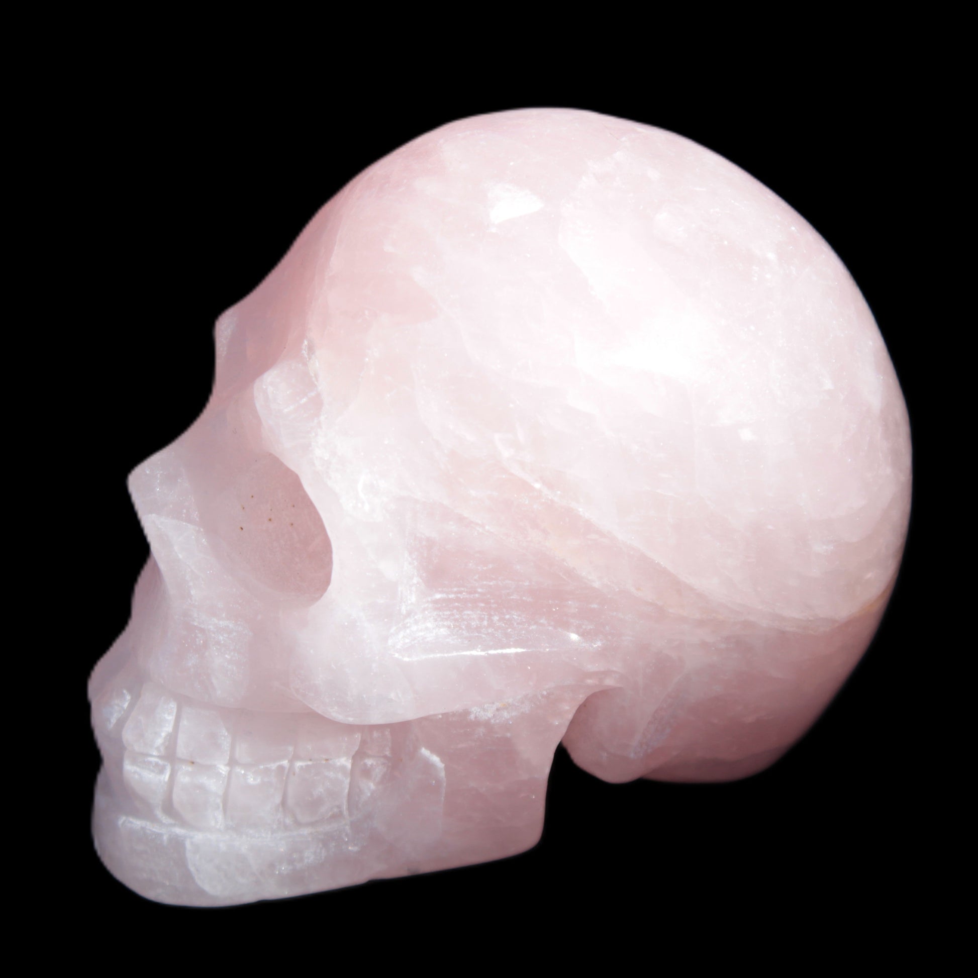 Pink Rose Quartz skull 74*42*54mm 285g Rocks and Things Store