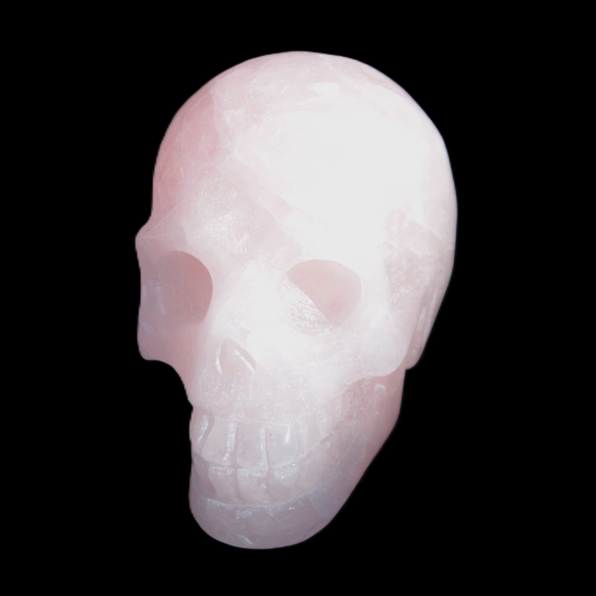 Pink Rose Quartz skull 74*42*54mm 285g Rocks and Things Store