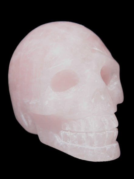 Pink Rose Quartz skull 74*42*54mm 285g Rocks and Things Store