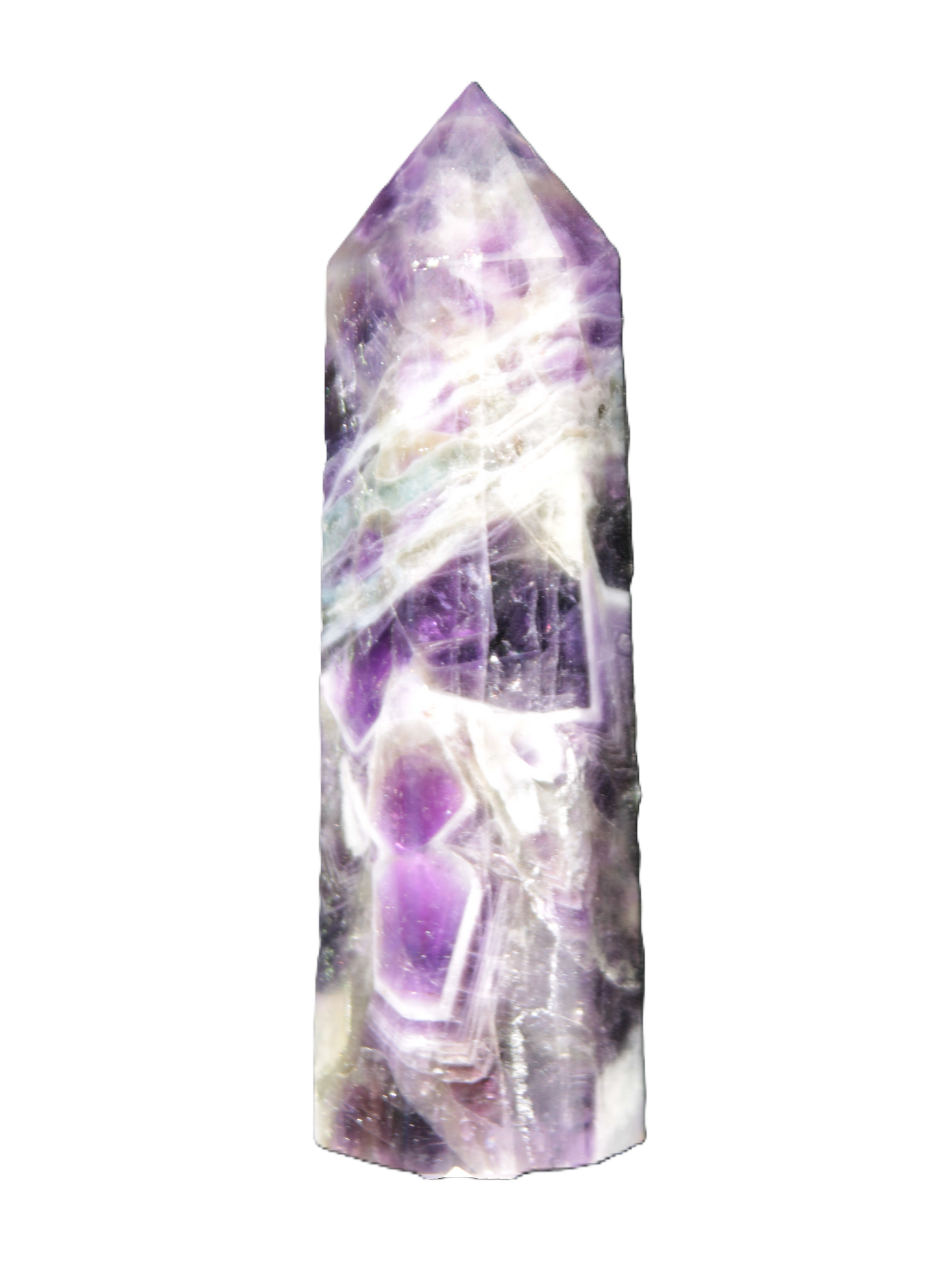 Chevron Amethyst wand 87*23mm 87.6g Rocks and Things Store