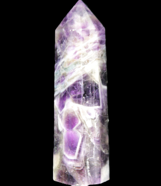 Chevron Amethyst wand 87*23mm 87.6g - Rocks and Things Store