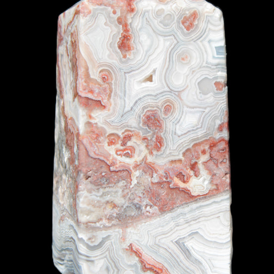 Crazy Lace Agate wand from Mexico 60mm 69g in sunlight - Rocks and Things Store