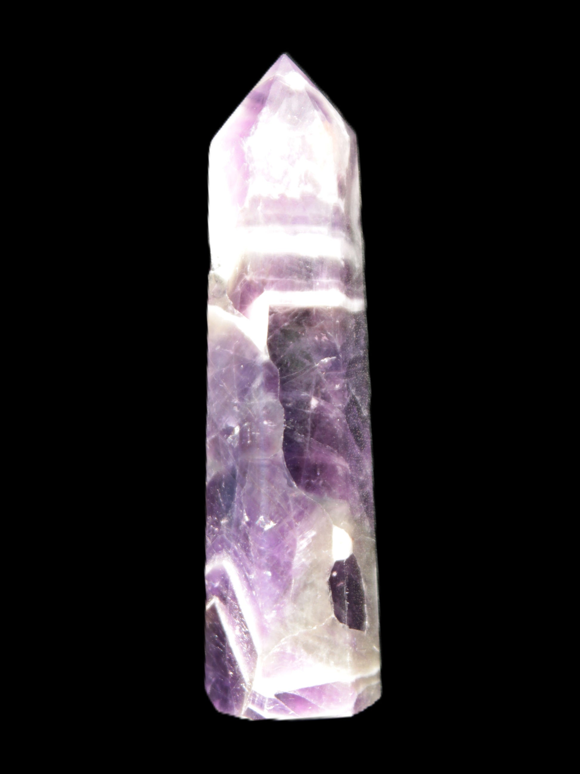 Chevron Amethyst wand 86*22mm 69.4g Rocks and Things Store