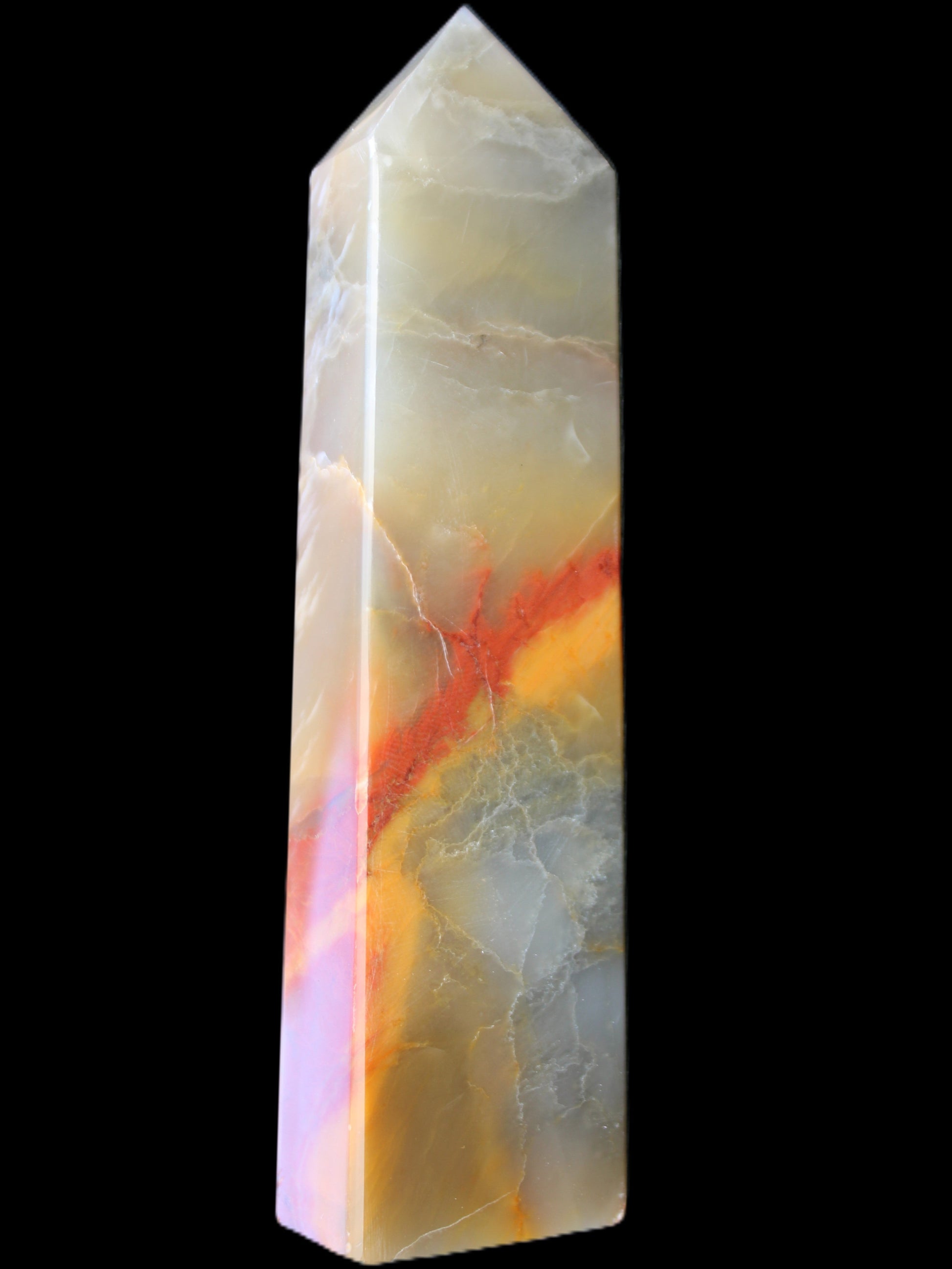 Carnelian Agate obelisk 33*20*133mm 189g - Rocks and Things Store