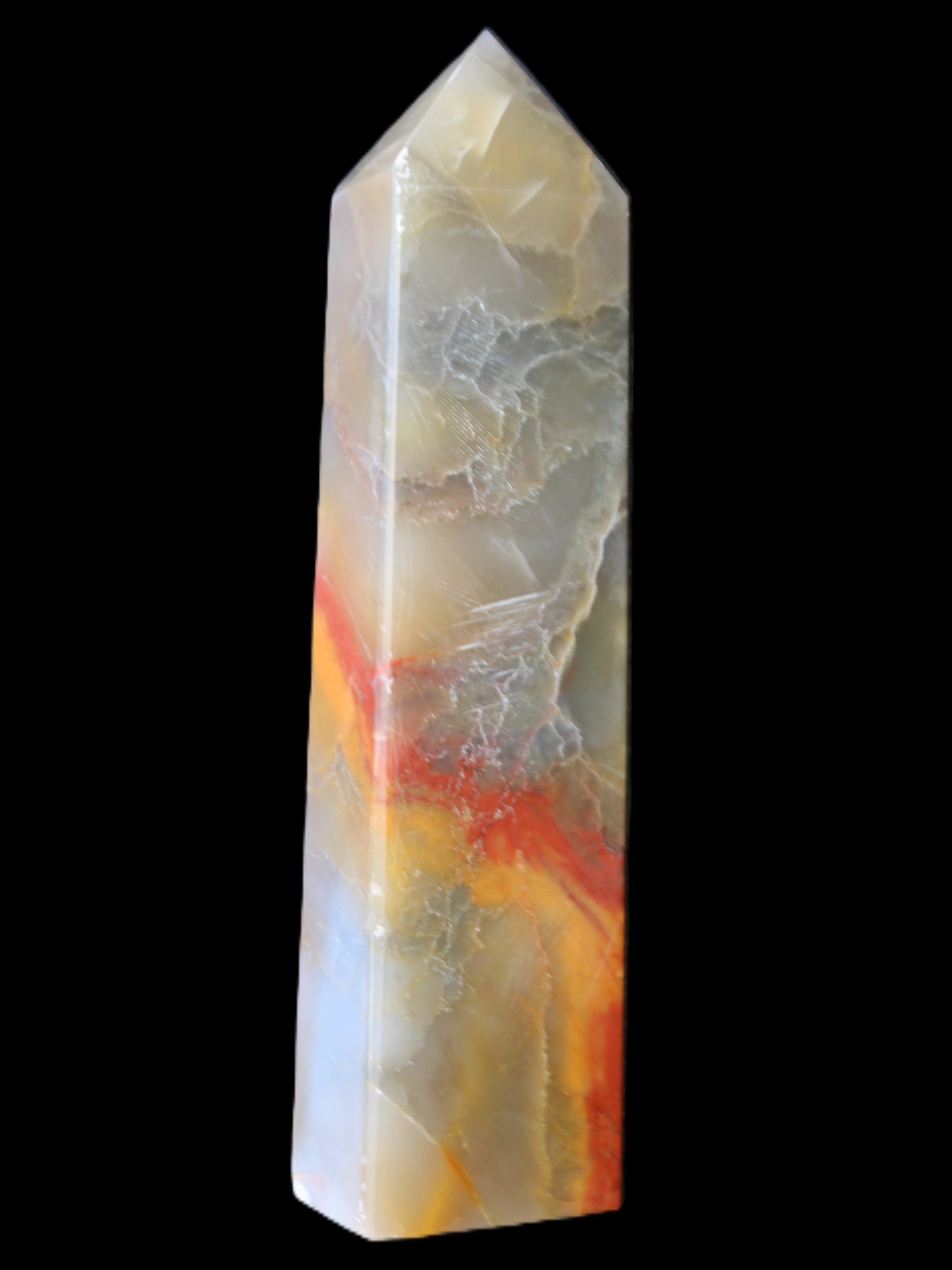 Carnelian Agate obelisk 33*20*133mm 189g - Rocks and Things Store