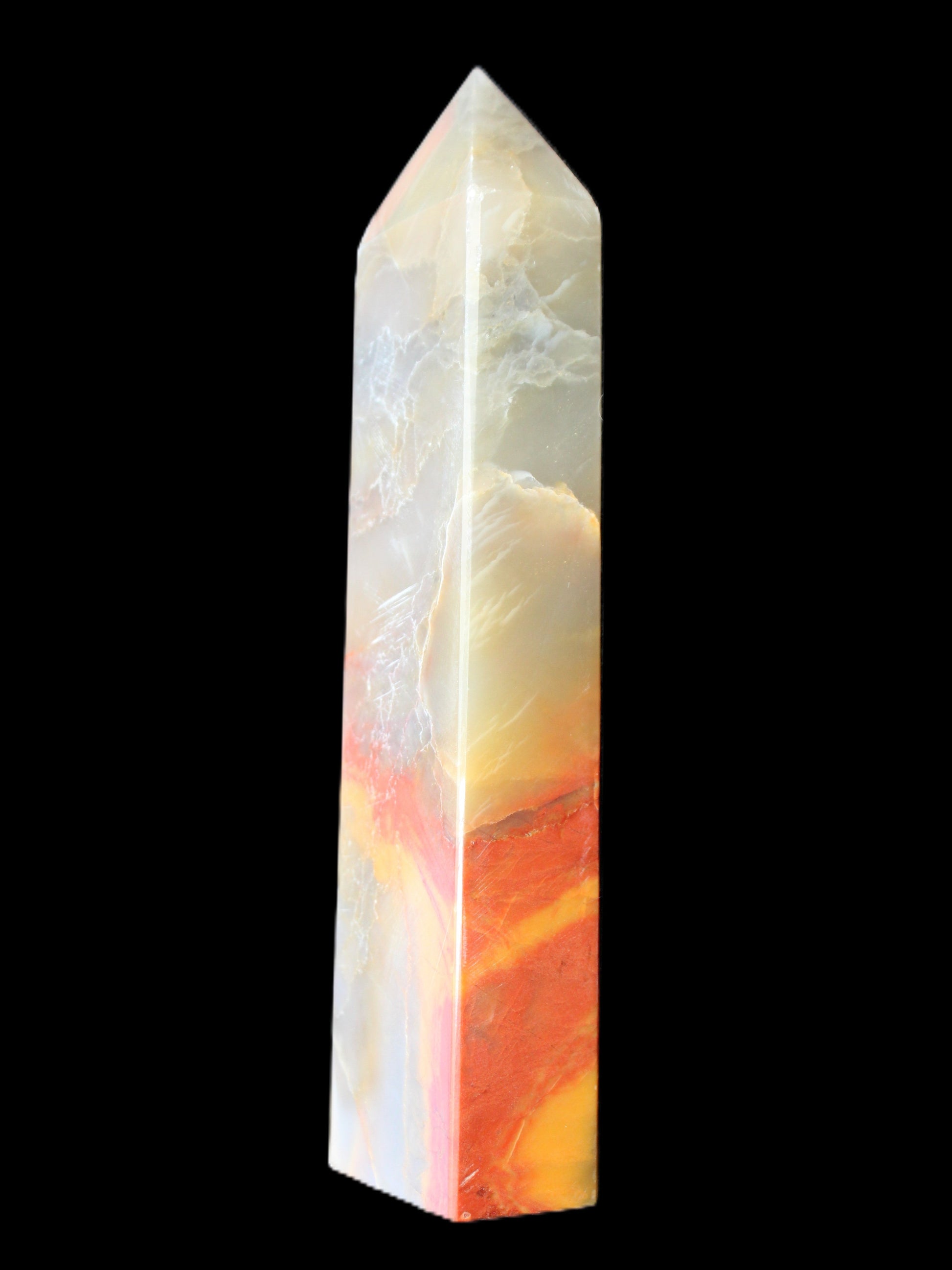 Carnelian Agate obelisk 33*20*133mm 189g - Rocks and Things Store