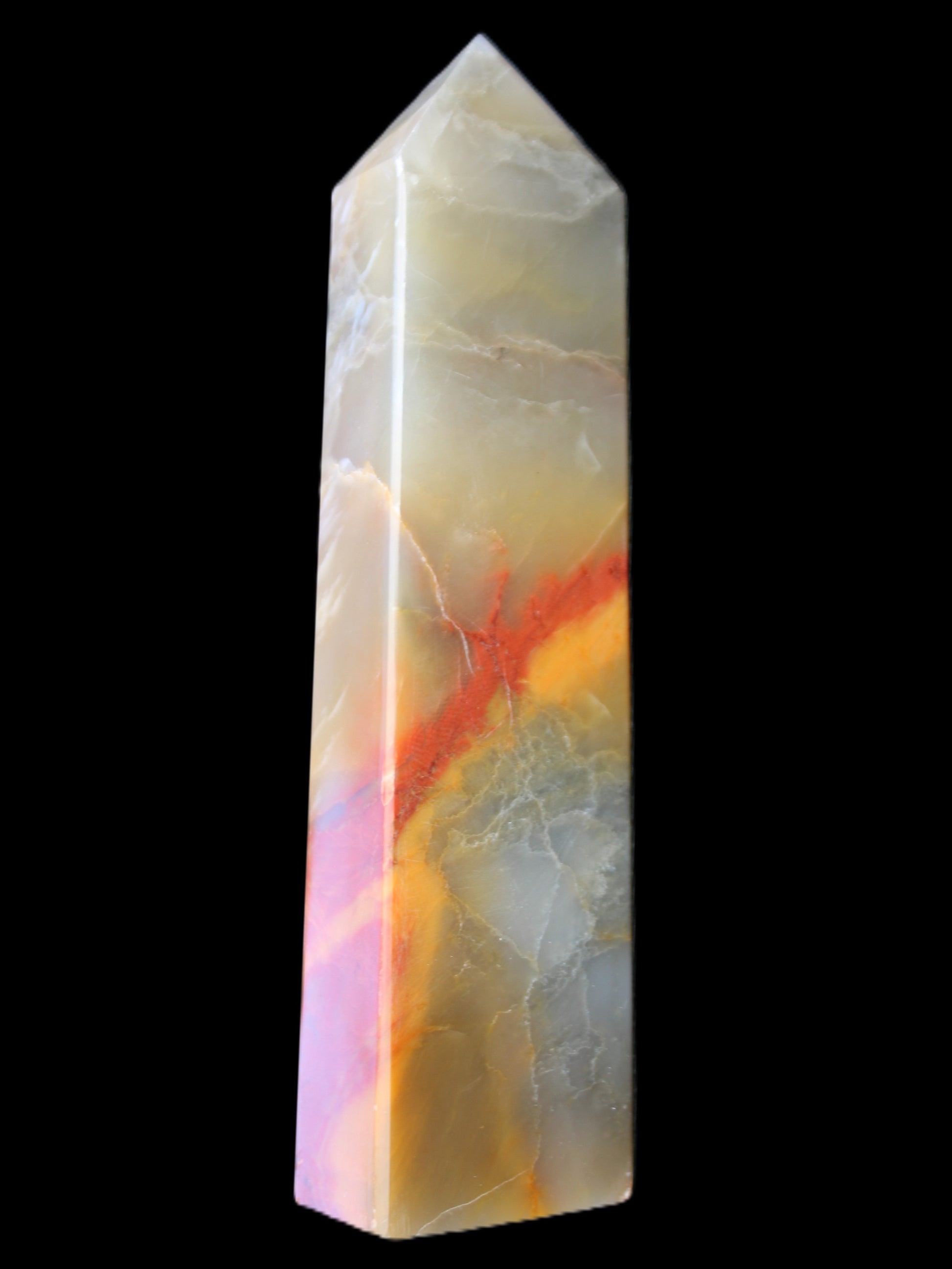 Carnelian Agate obelisk 33*20*133mm 189g - Rocks and Things Store