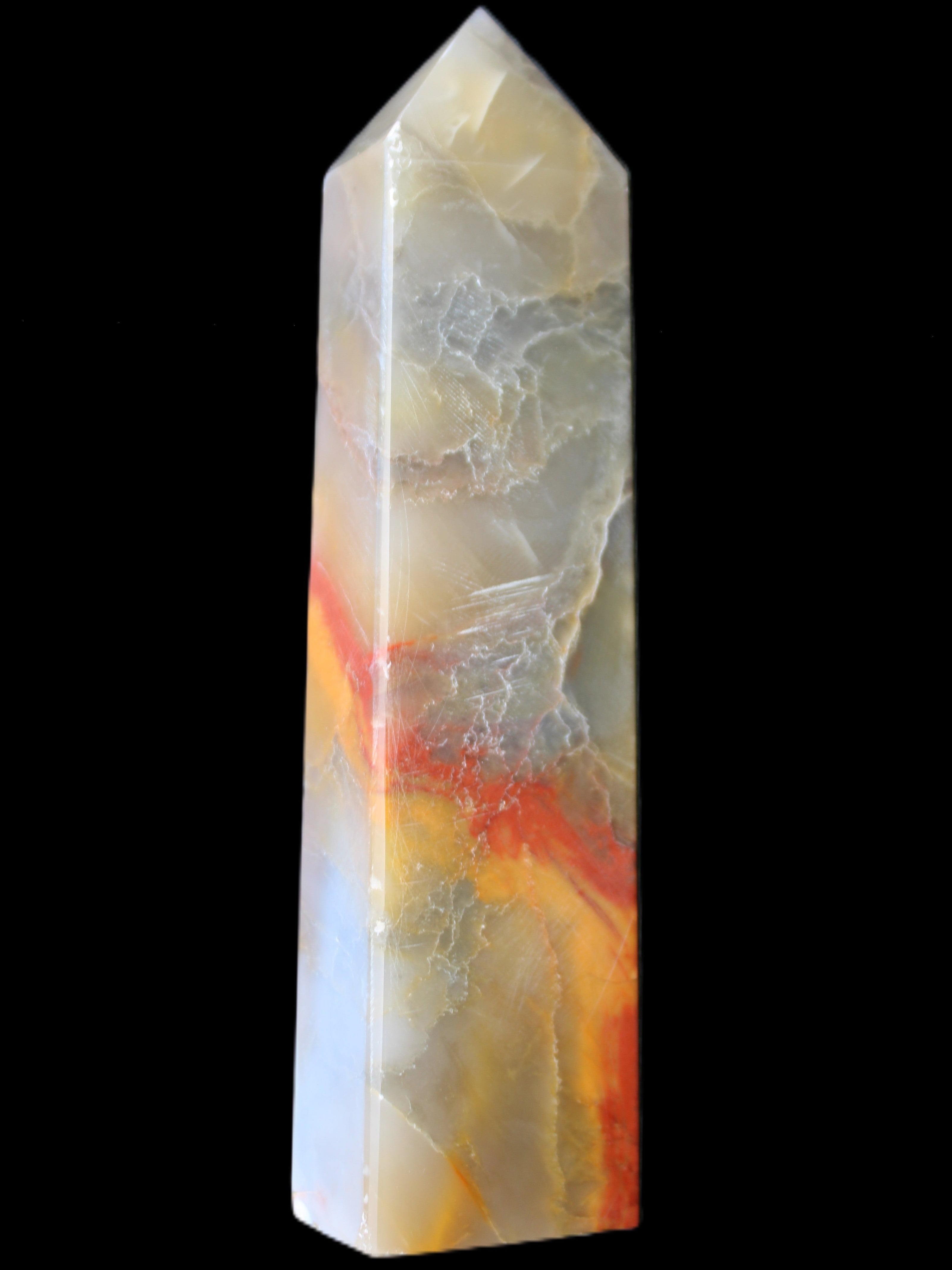 Carnelian Agate obelisk 33*20*133mm 189g Rocks and Things